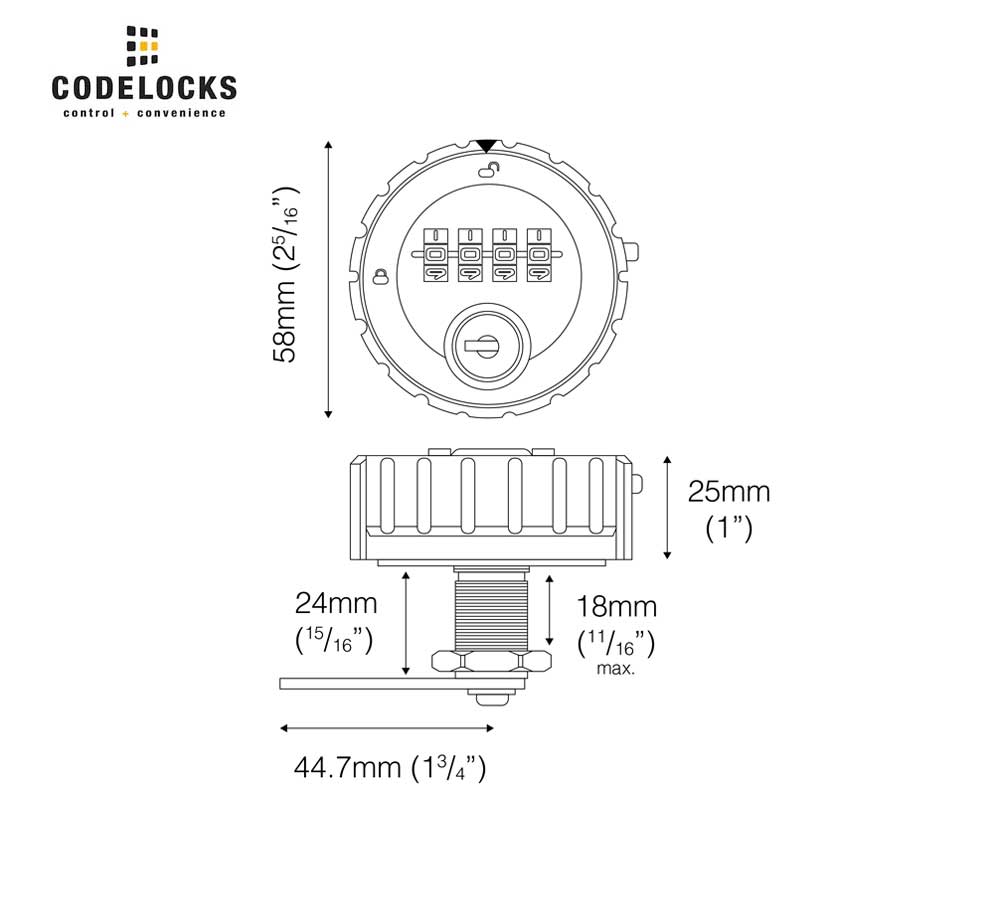 Kit Lock Code Locks KL10 Mechanical Combination Lock Kit — alternate view