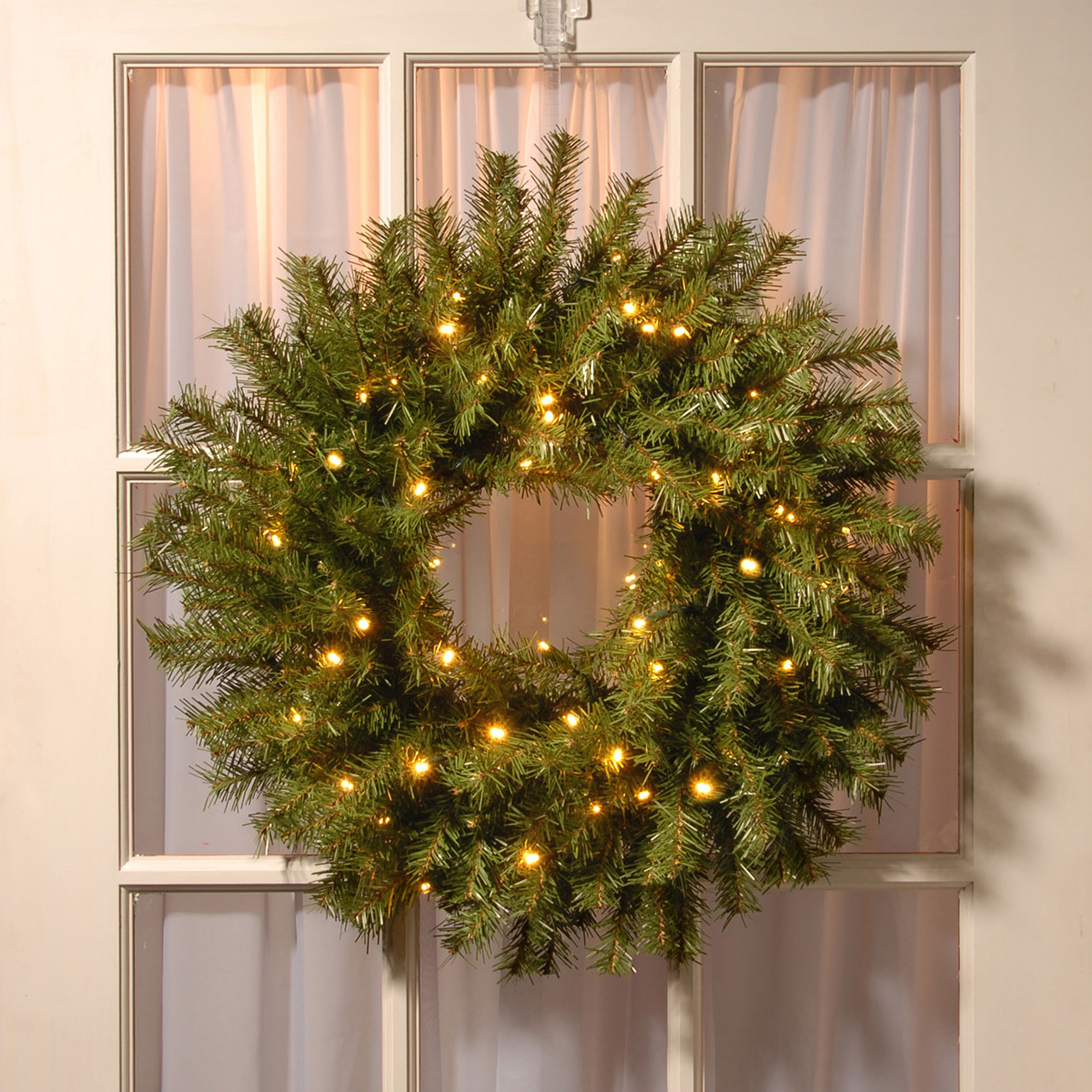 National Tree Company Pre-Lit Artificial Christmas Wreath — alternate view