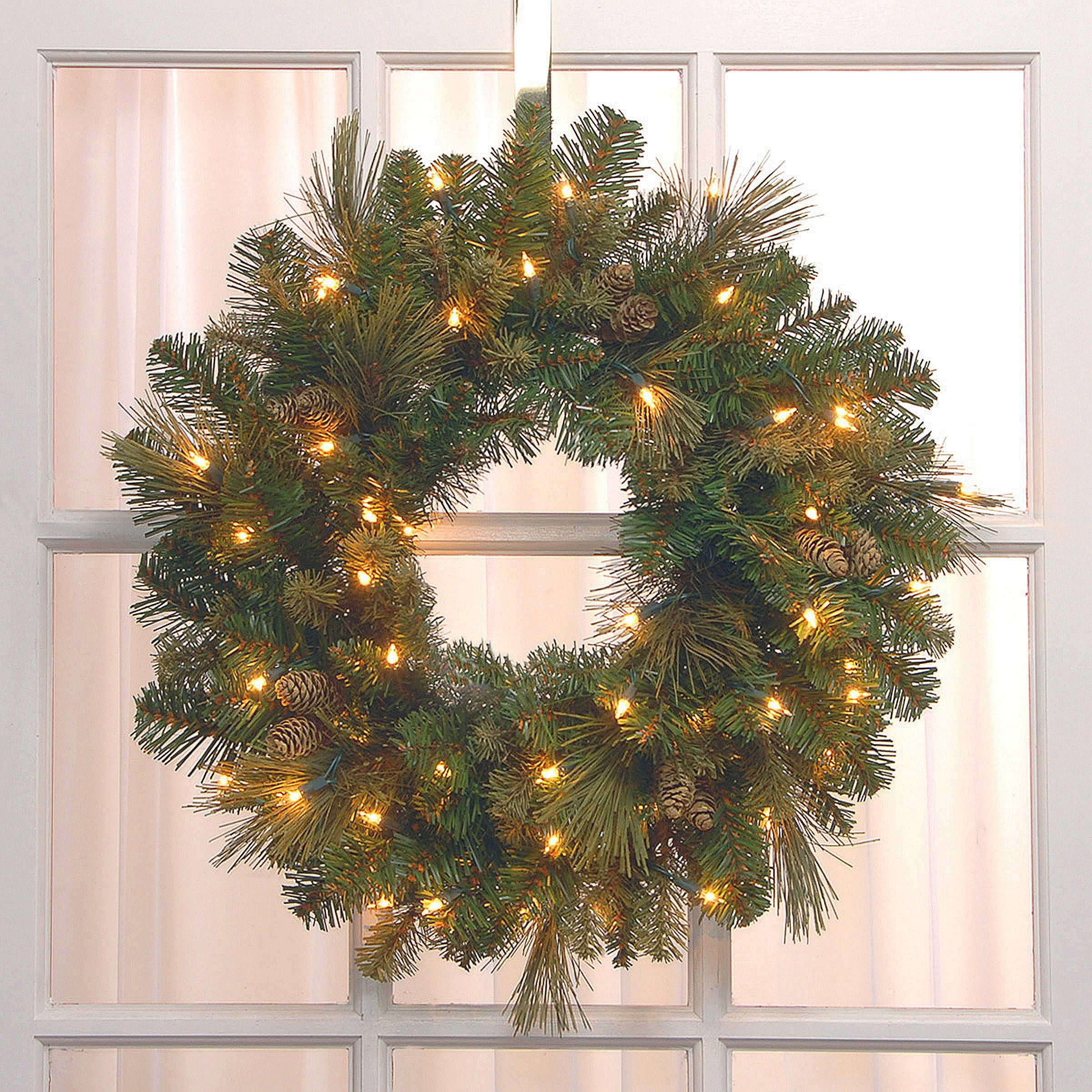 National Tree Company Pre-Lit Artificial Christmas Wreath — alternate view