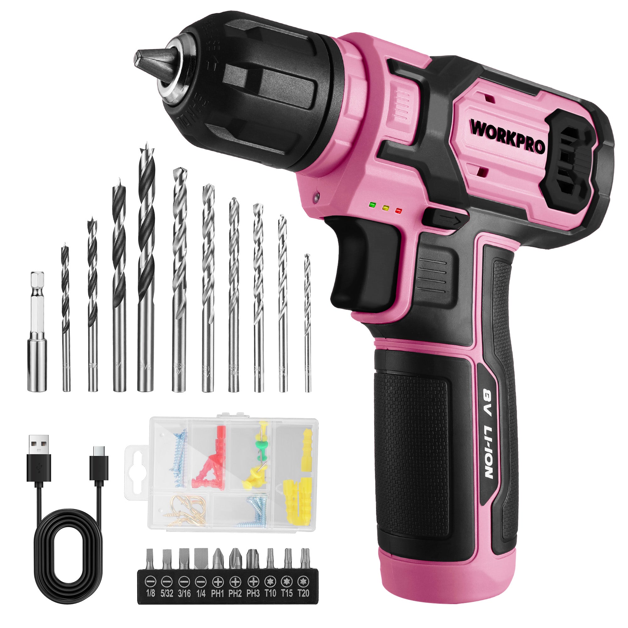WorkPro 8V Cordless Screwdriver — alternate view
