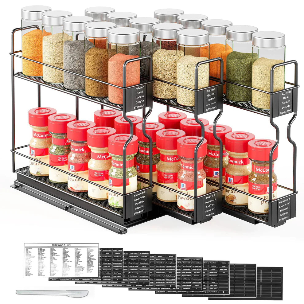 SpaceAid Bamboo Silverware Drawer Organizer — alternate view