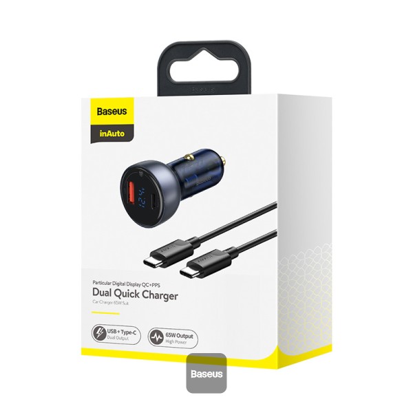Baseus Quick Charge 3.0 Dual USB Car Charger — alternate view