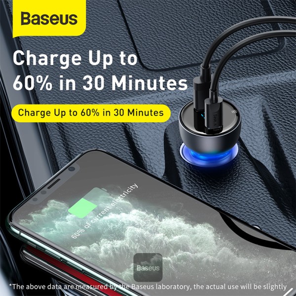 Baseus Quick Charge 3.0 Dual USB Car Charger — alternate view