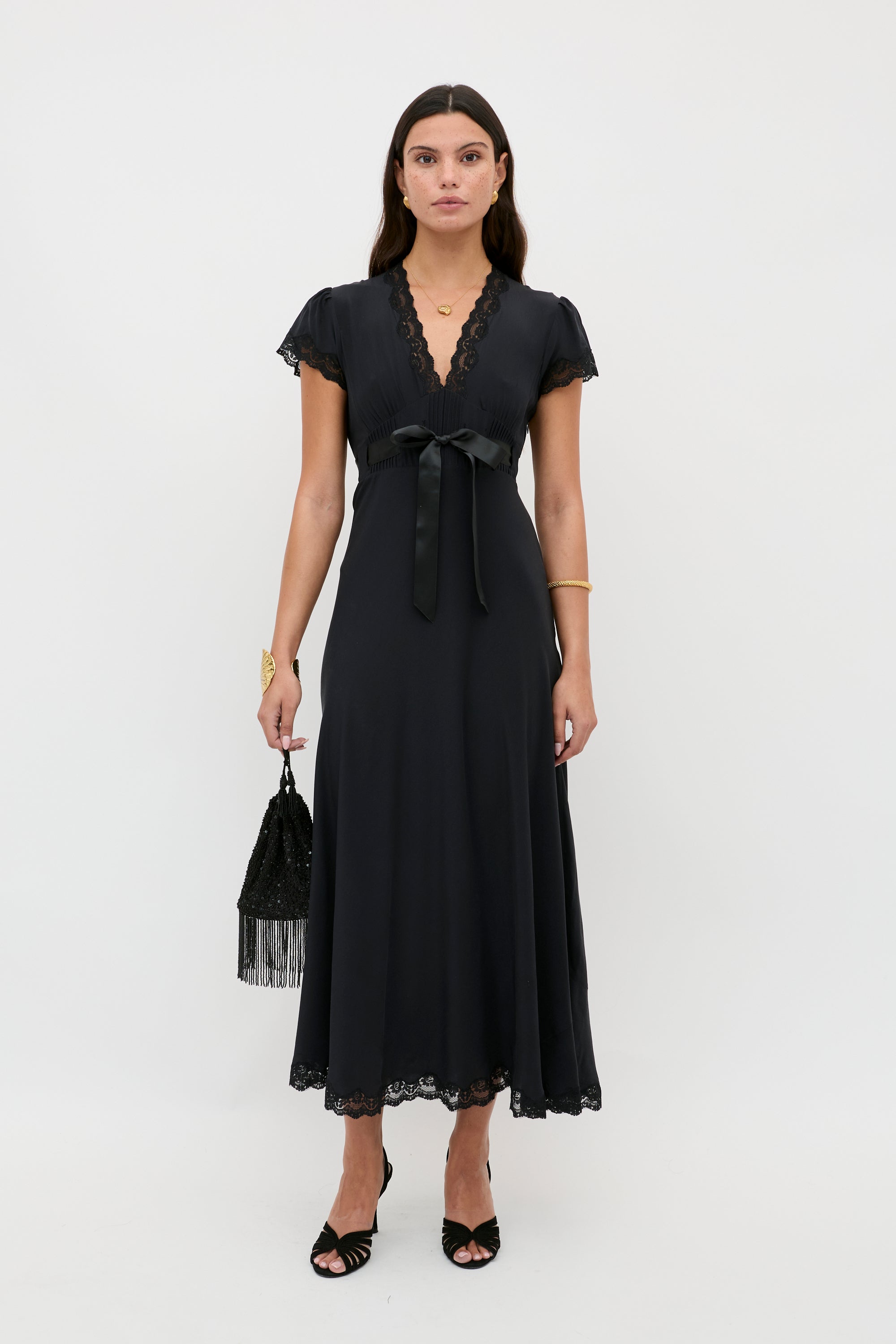 Rixo London Marlice Silk Midi Dress