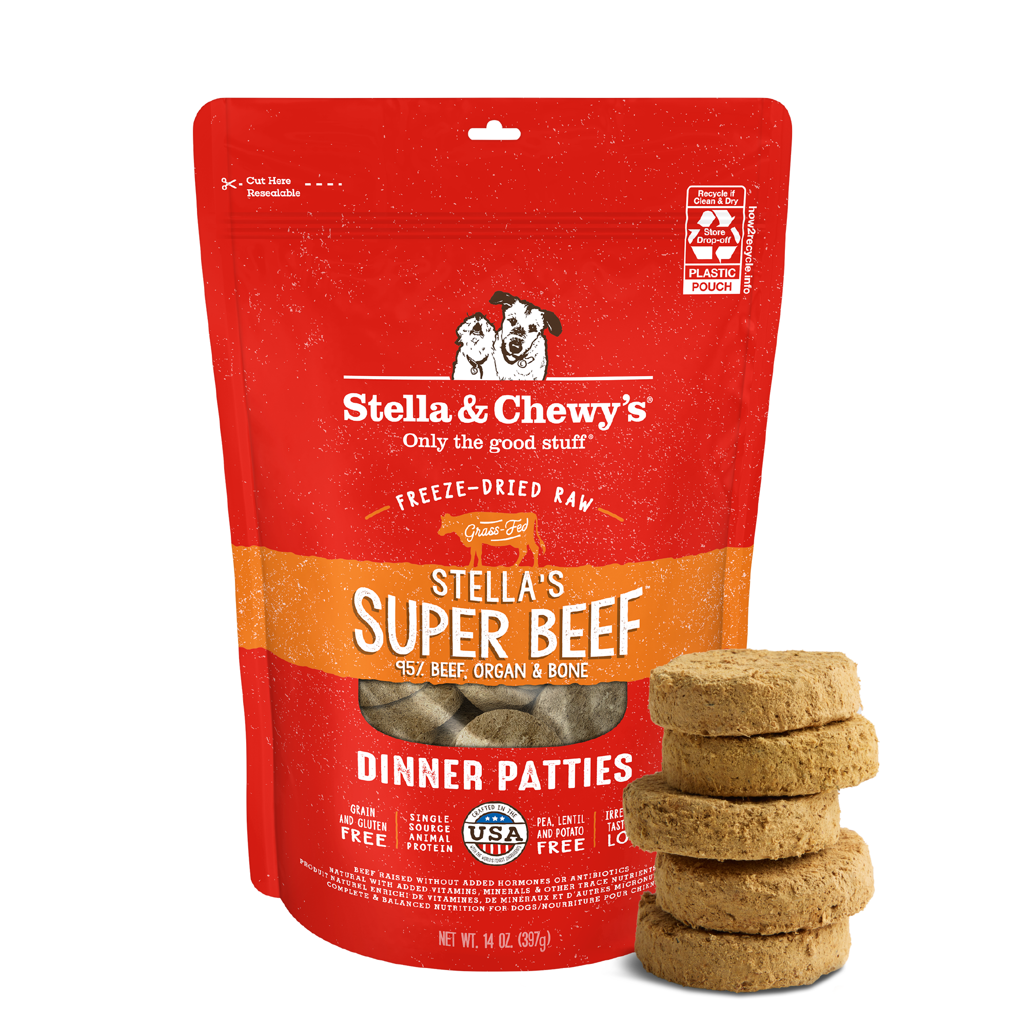 Stella & Chewy's Freeze-Dried Raw Dinner Patties Beef — alternate view