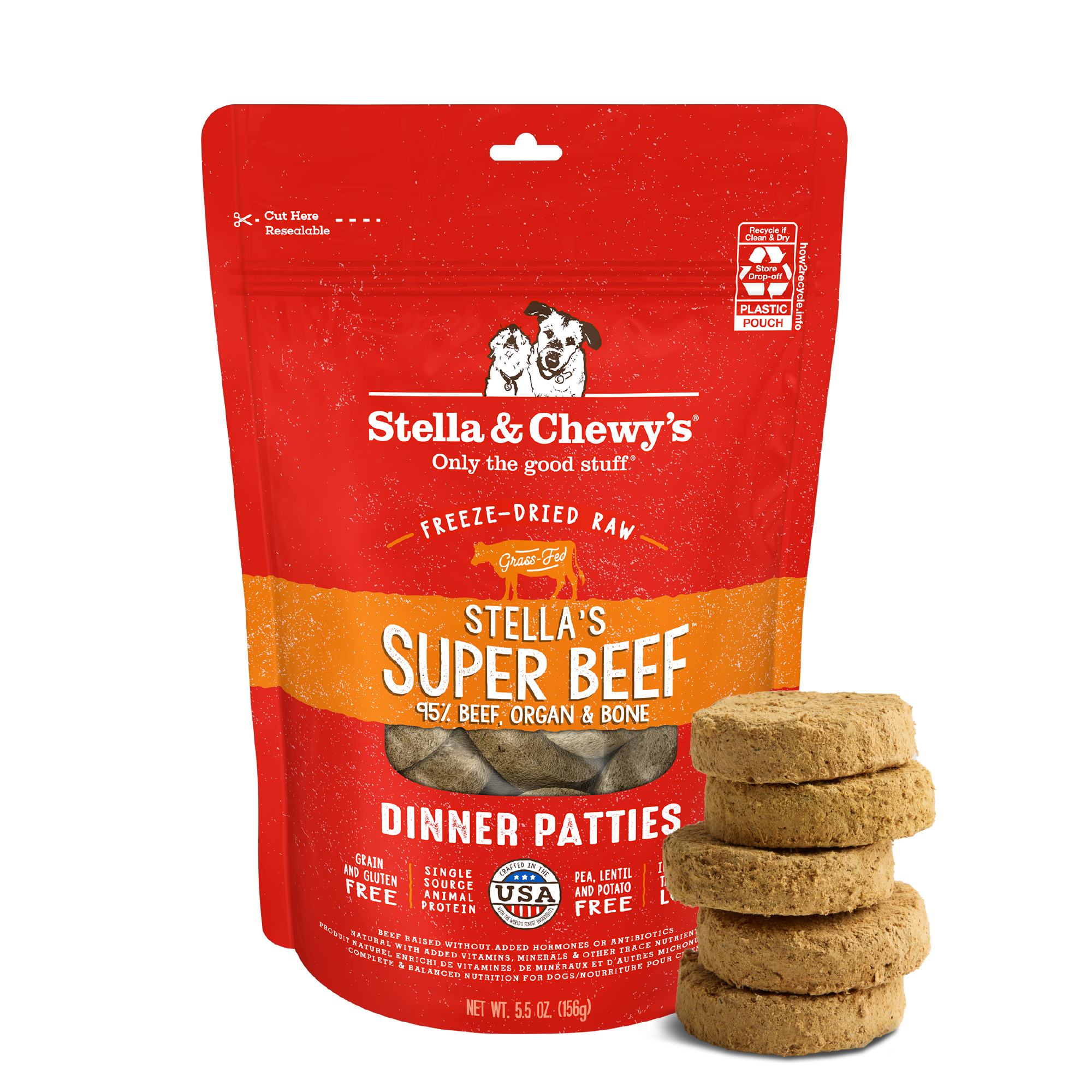 Stella & Chewy's Freeze-Dried Raw Dinner Patties Beef — alternate view