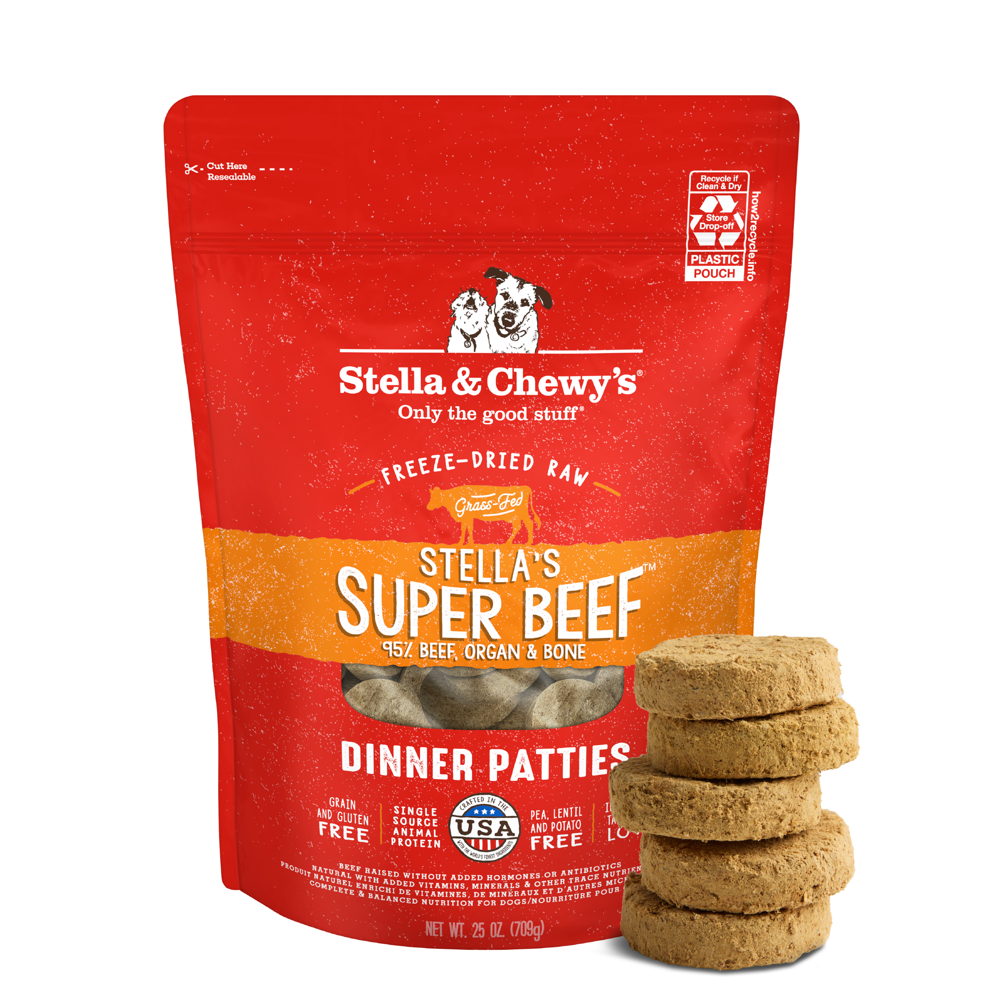 Stella & Chewy's Freeze-Dried Raw Dinner Patties Beef — alternate view