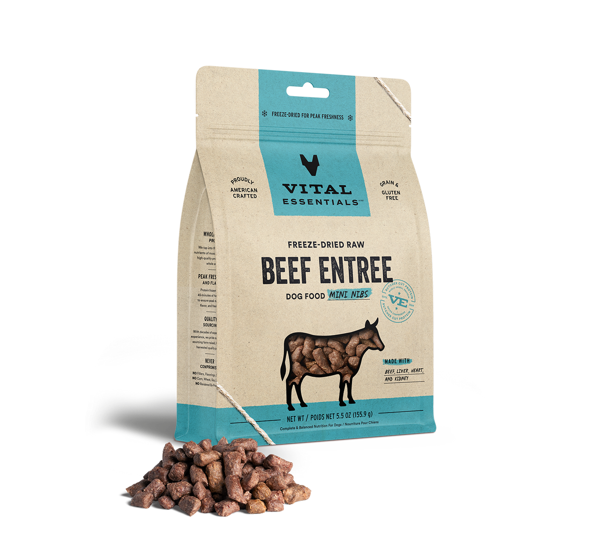 Vital Essentials Freeze-Dried Raw Mini Nibblets Beef — alternate view
