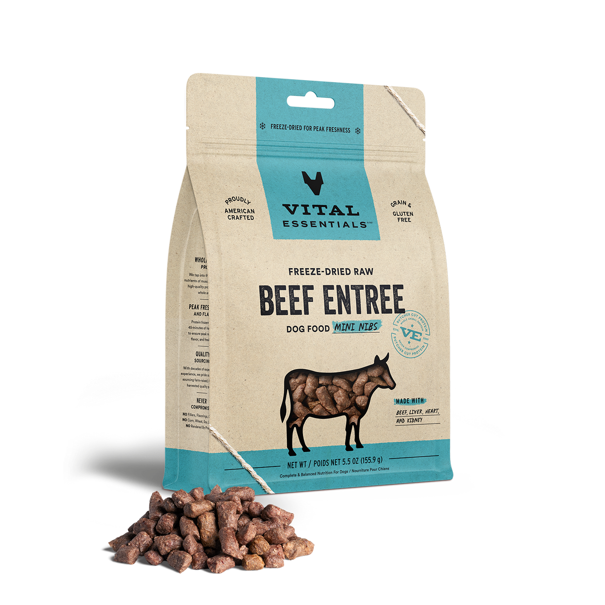 Vital Essentials Freeze-Dried Raw Mini Nibblets Beef — alternate view