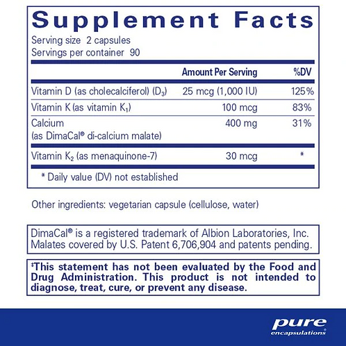 180's Calcium K D Dietary Supplement