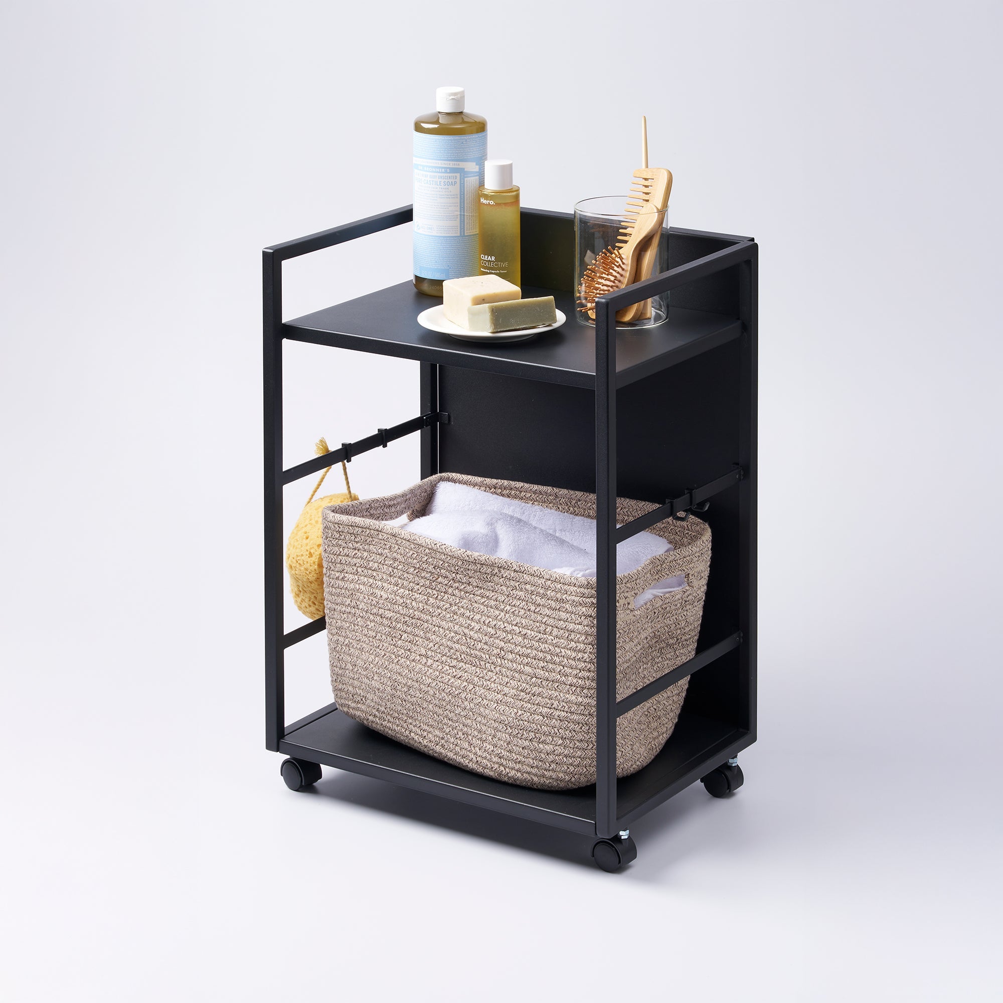 Sageandsill Two Tier Hideaway Storage Cart 24 H Steel — alternate view