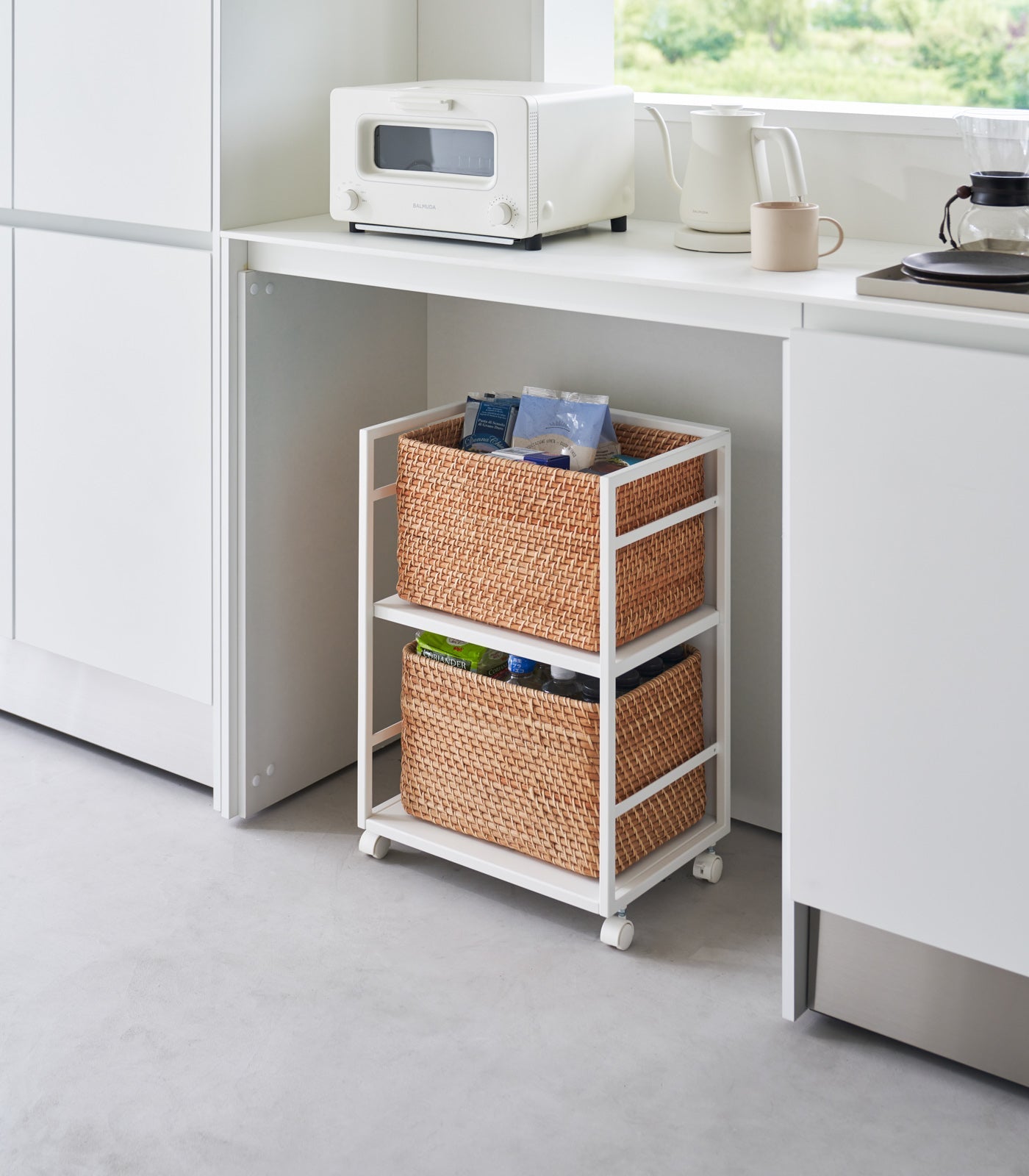 Sageandsill Two Tier Hideaway Storage Cart 24 H Steel — alternate view