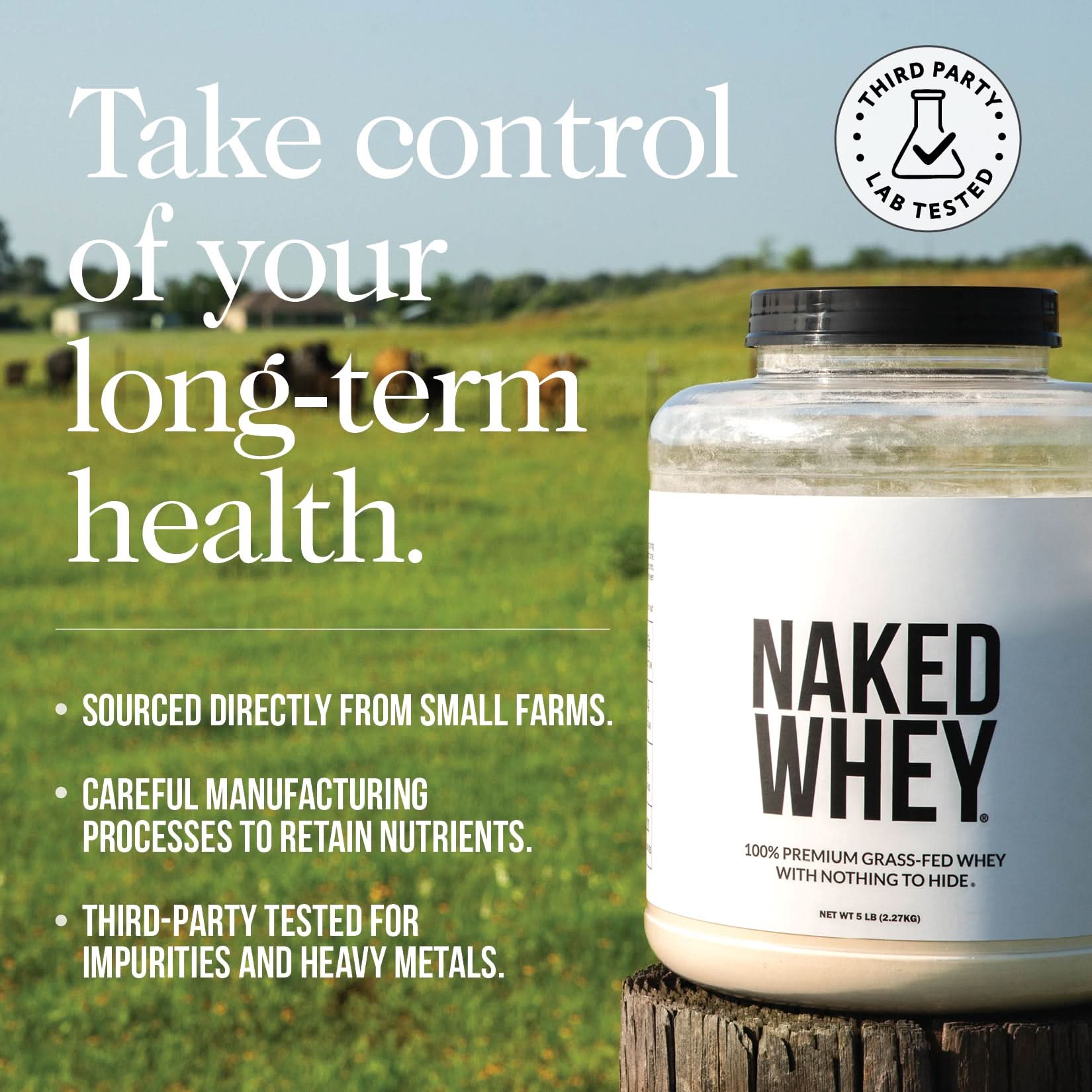 Naked Nutrition Naked Whey Unflavored Protein Powder — alternate view