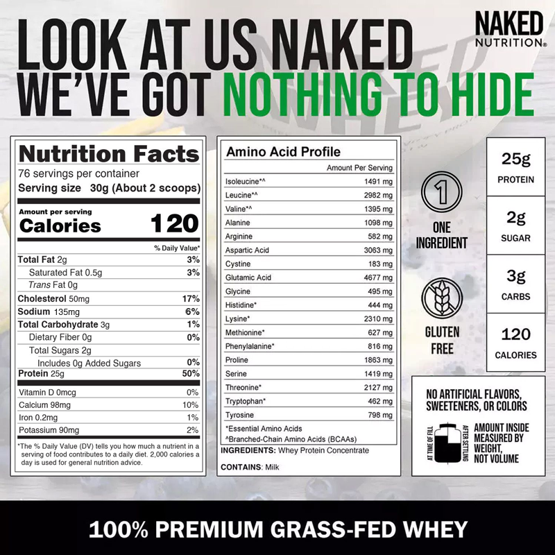 Naked Nutrition Naked Whey Unflavored Protein Powder — alternate view