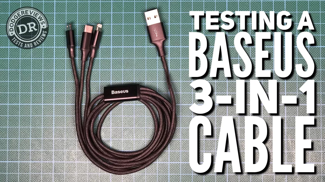 Baseus 3 in 1 USB Cable with Micro Type C Lighting Connector — alternate view
