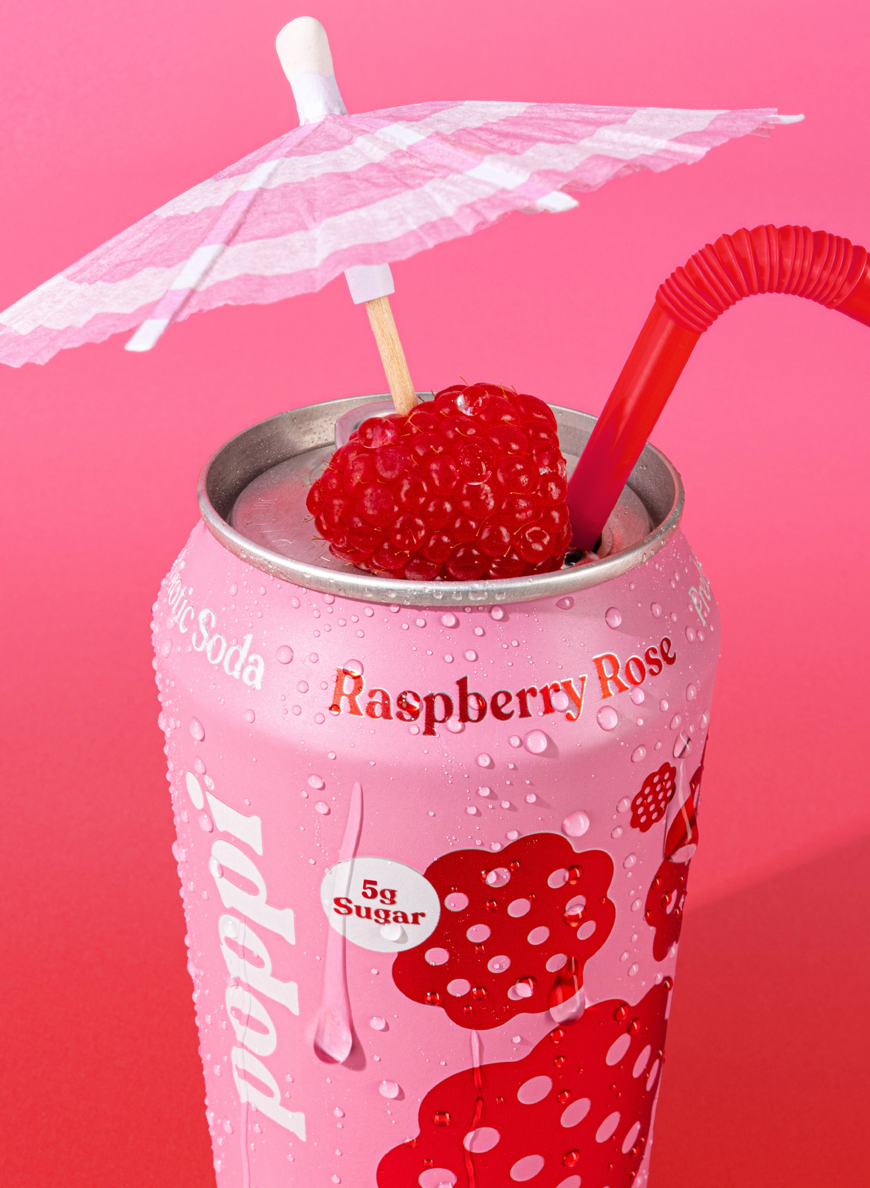 Poppi Raspberry Prebiotic Beverage 12 Oz — alternate view