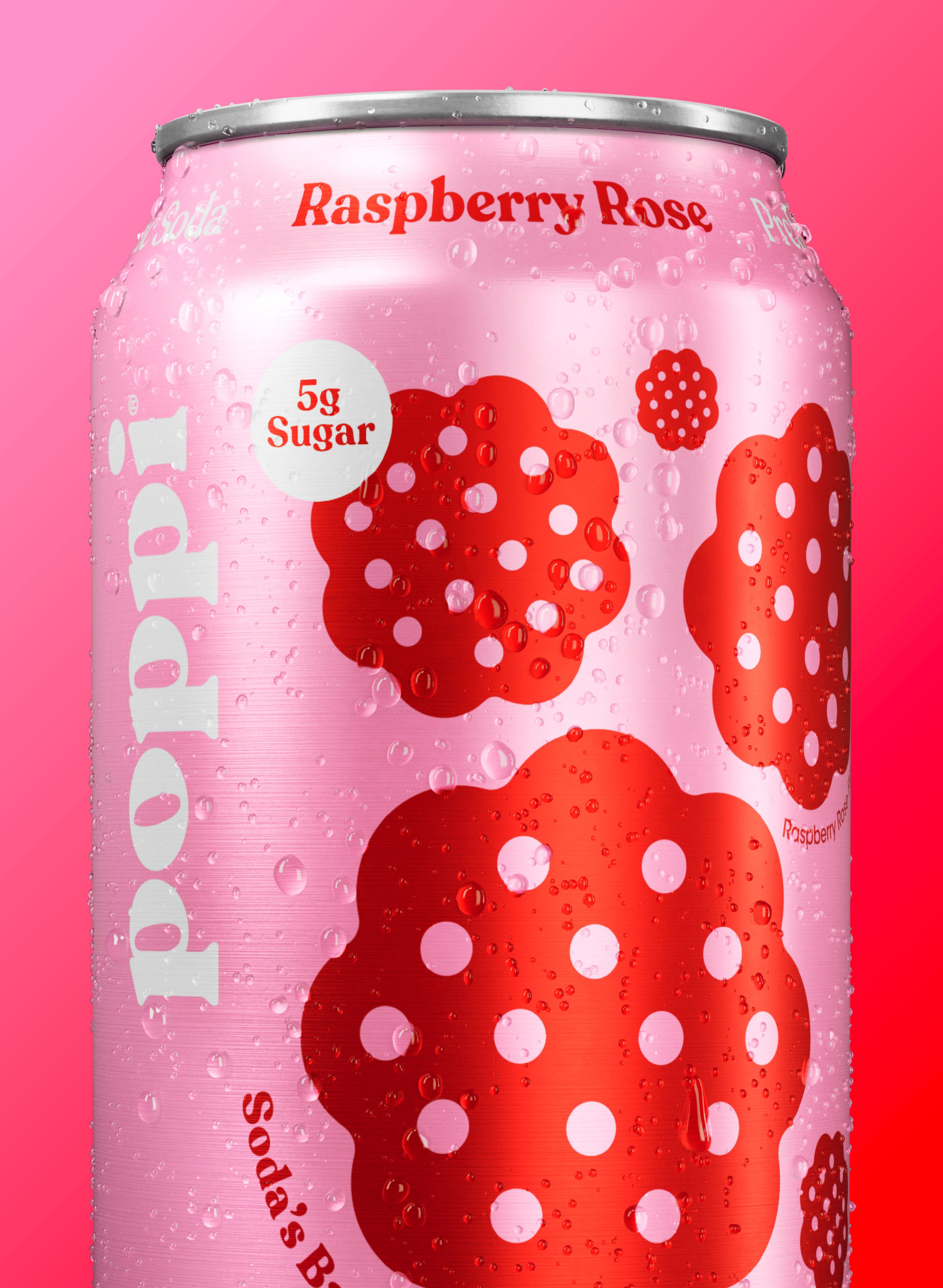 Poppi Raspberry Prebiotic Beverage 12 Oz — alternate view