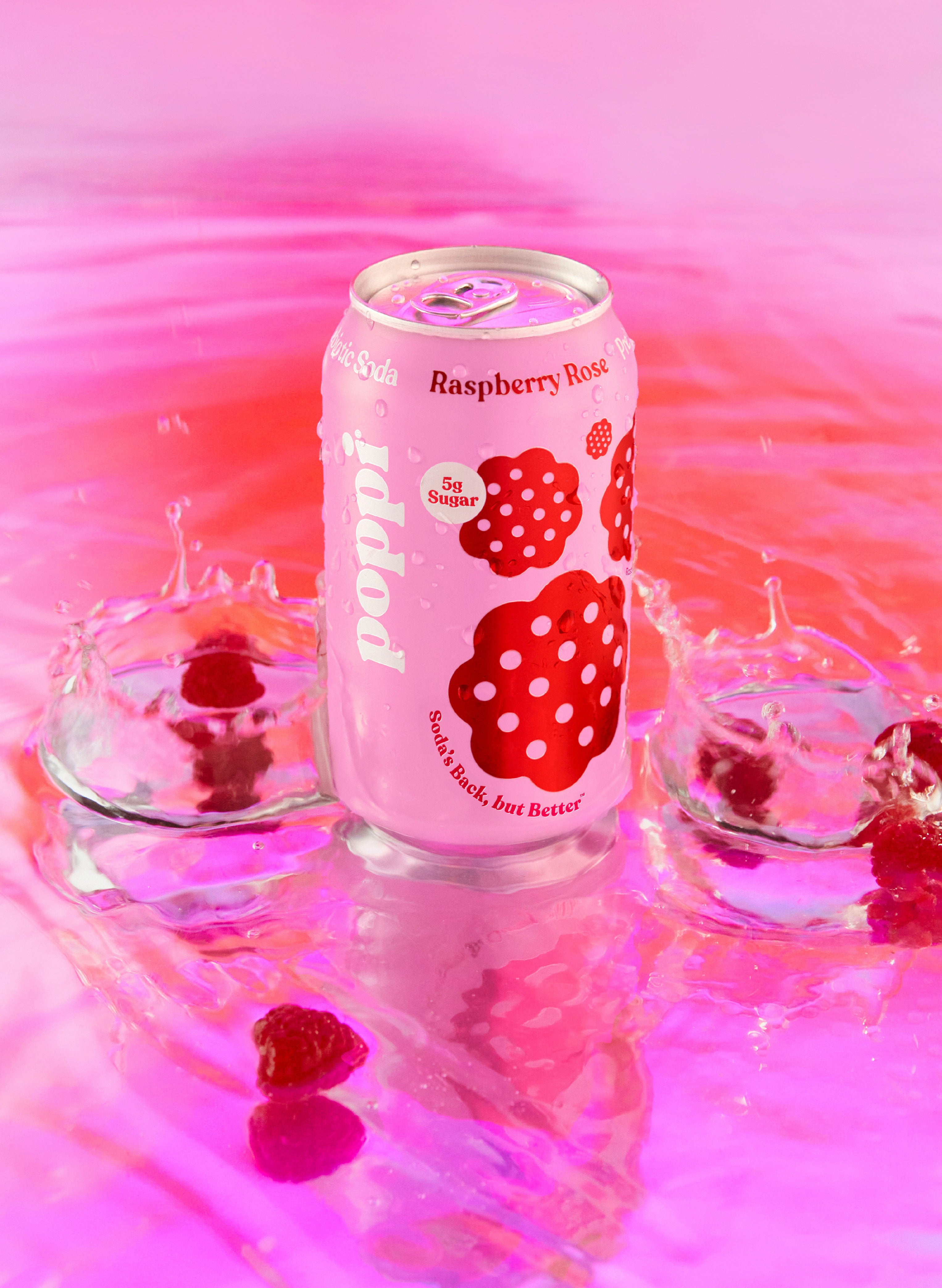 Poppi Raspberry Prebiotic Beverage 12 Oz — alternate view