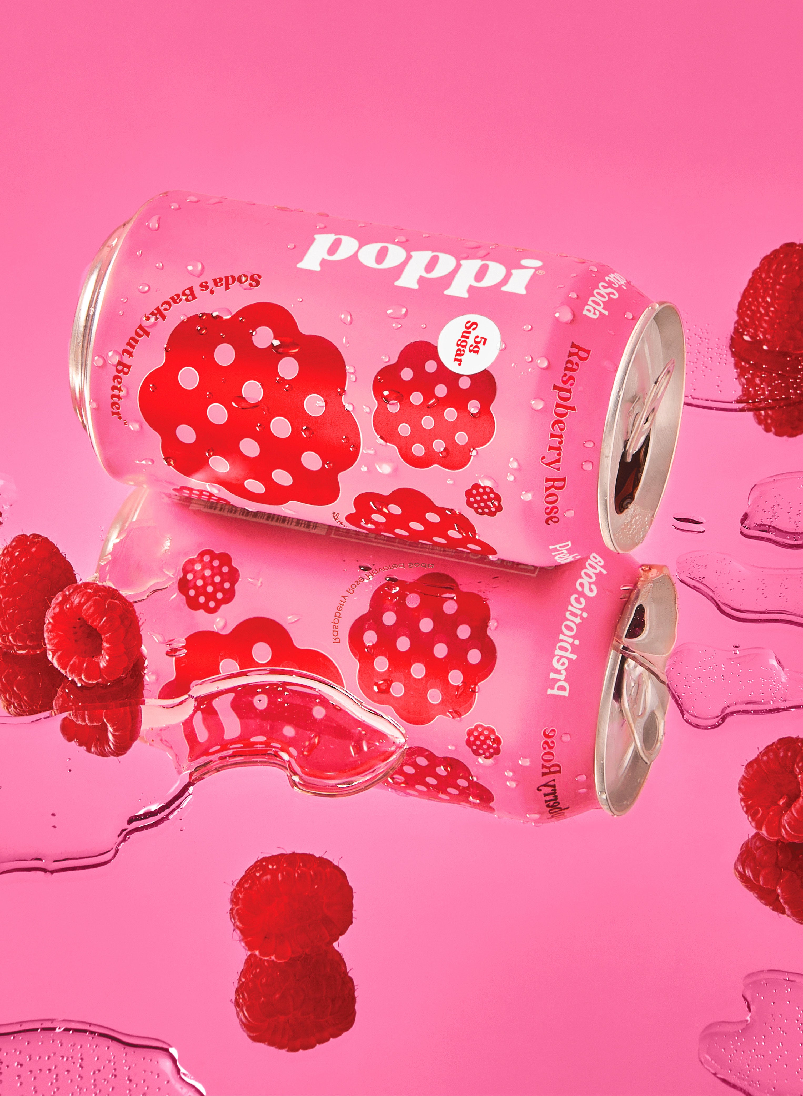 Poppi Raspberry Prebiotic Beverage 12 Oz — alternate view