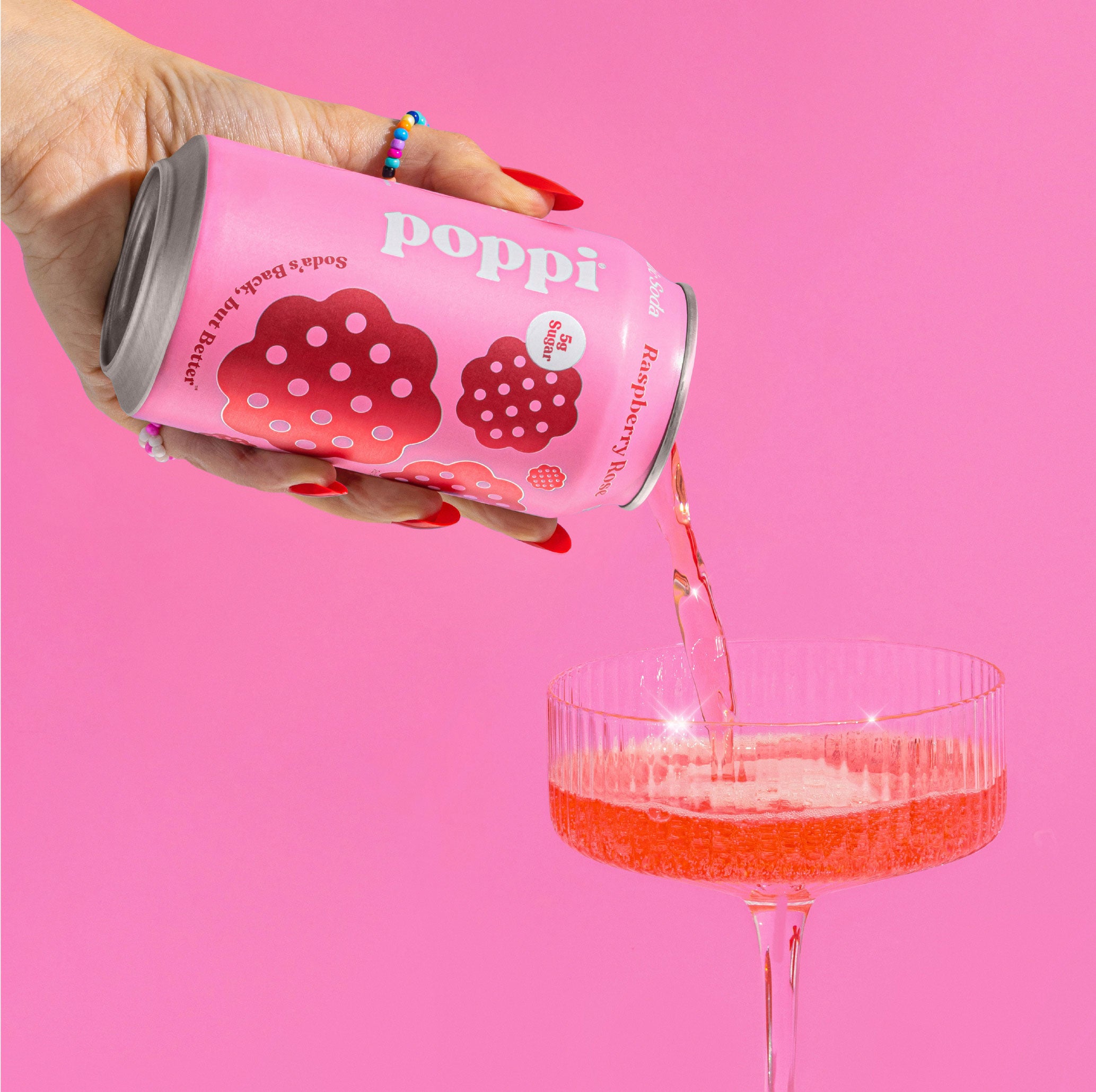 Poppi Raspberry Prebiotic Beverage 12 Oz — alternate view
