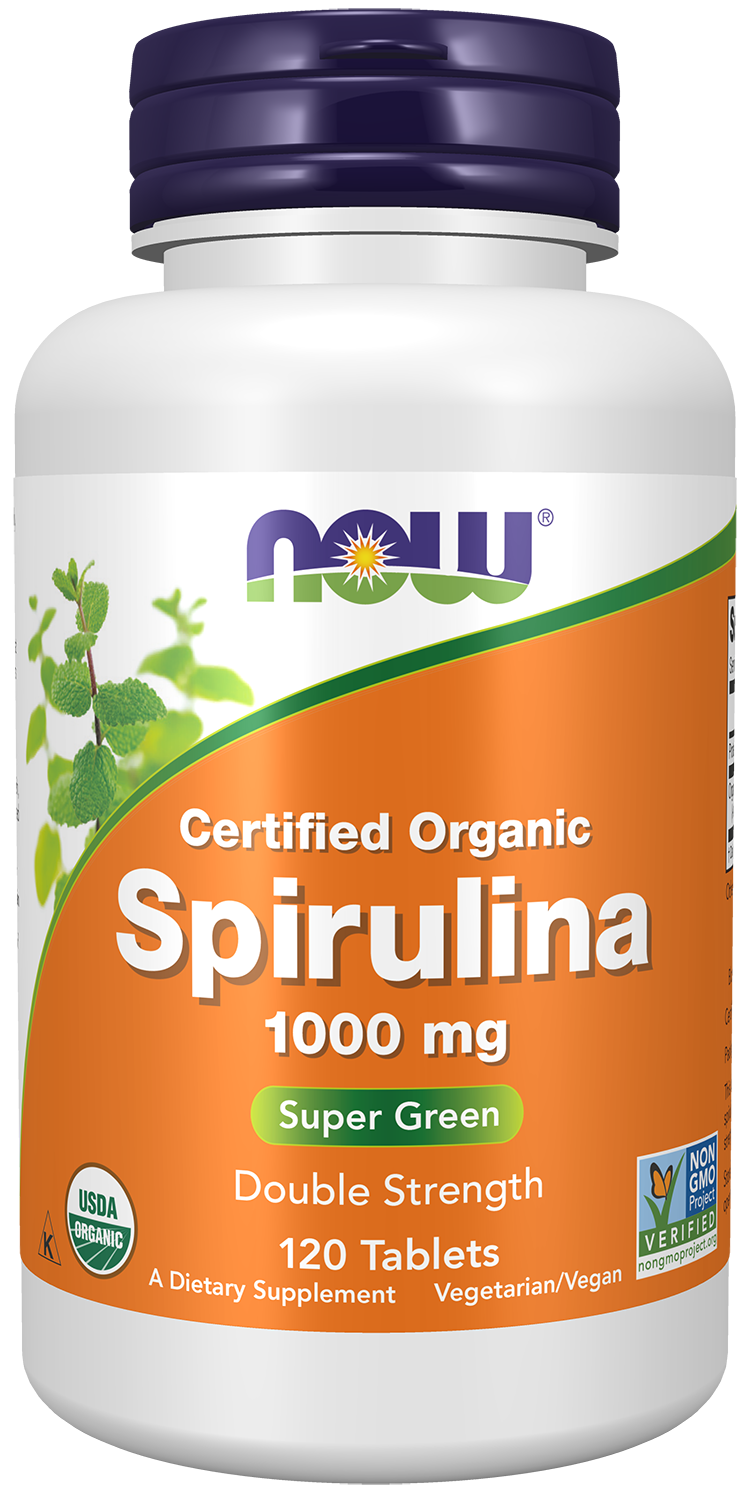 NOW Spirulina Organic 10000MG 240 CT Supplement — alternate view