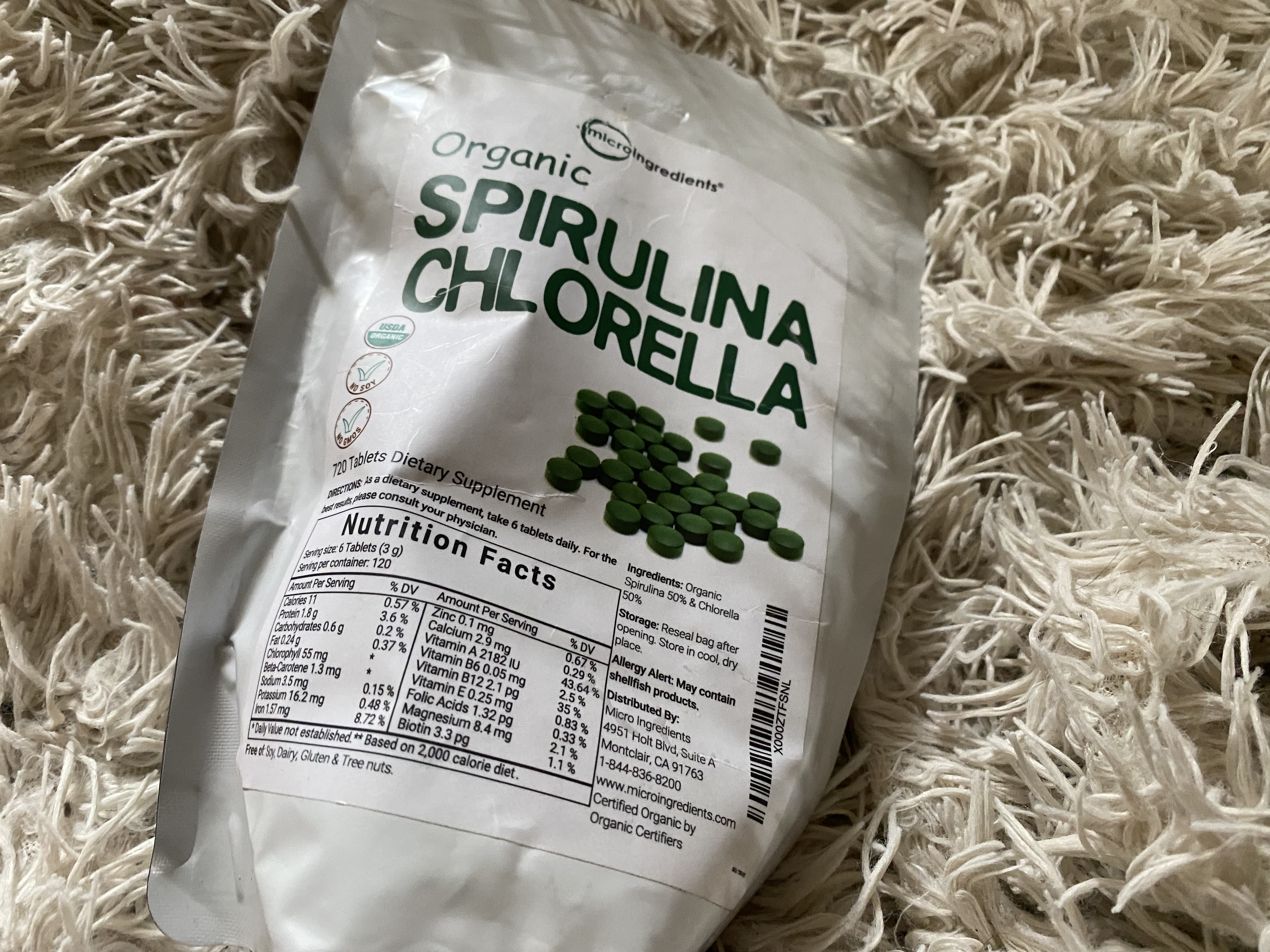 NOW Spirulina Organic 10000MG 240 CT Supplement — alternate view