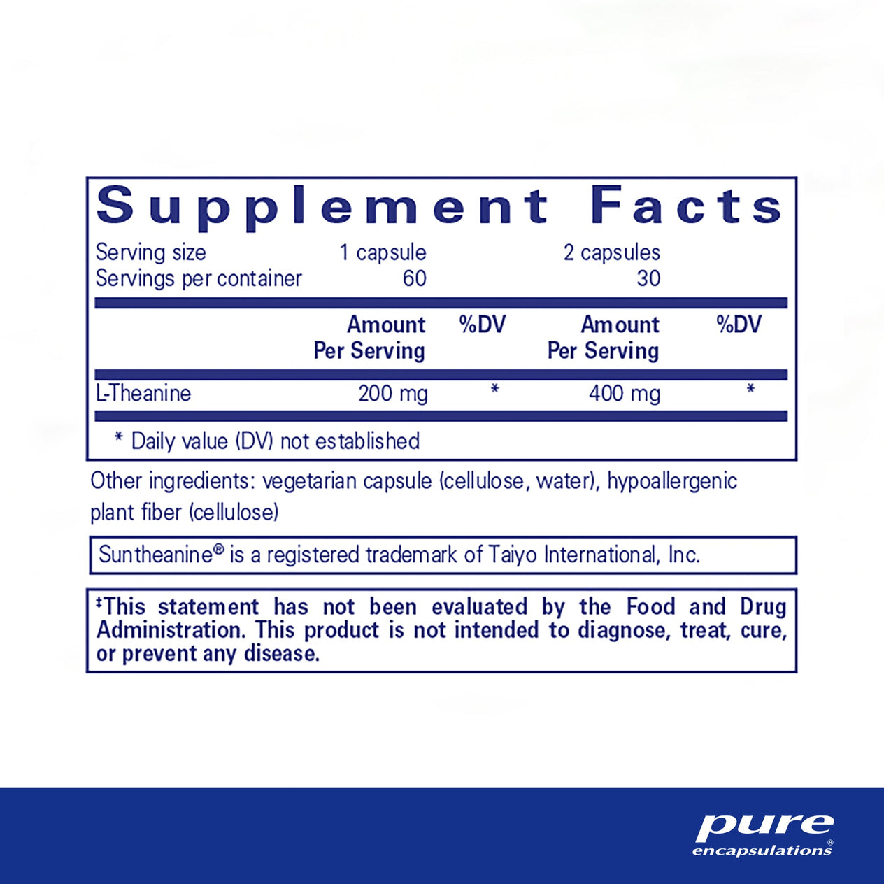 Hickory Drugs L-Theanine Supplement — alternate view