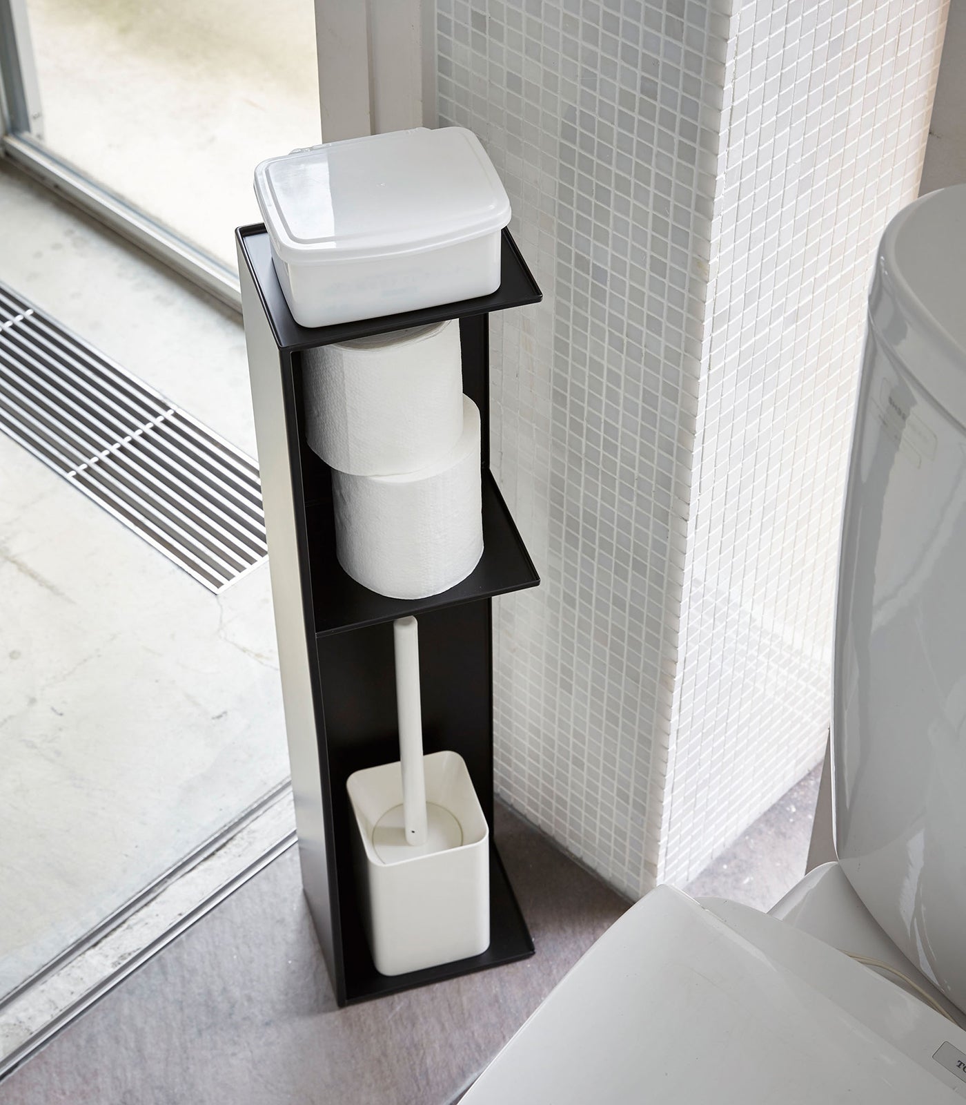 Sageandsill Bathroom Organizer Steel Wood — alternate view