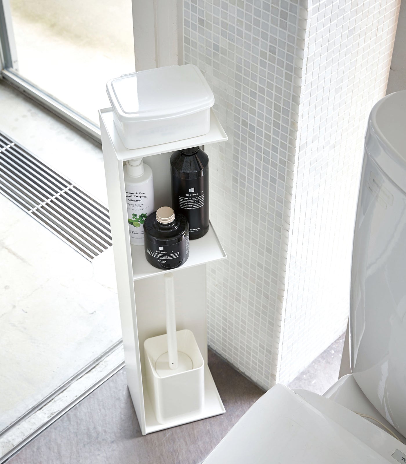 Sageandsill Bathroom Organizer Steel Wood — alternate view