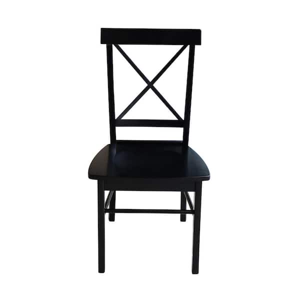 International Concepts X-Back Chairs with Solid Wood Seats Set of 2 — alternate view