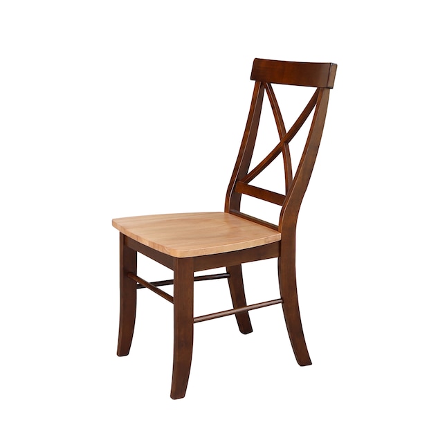 International Concepts X-Back Chairs with Solid Wood Seats Set of 2 — alternate view