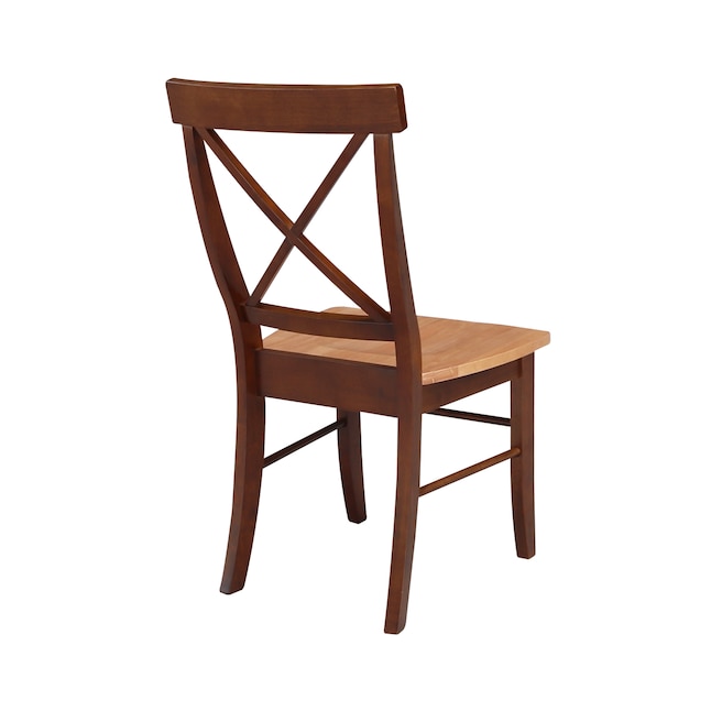 International Concepts X-Back Chairs with Solid Wood Seats Set of 2 — alternate view