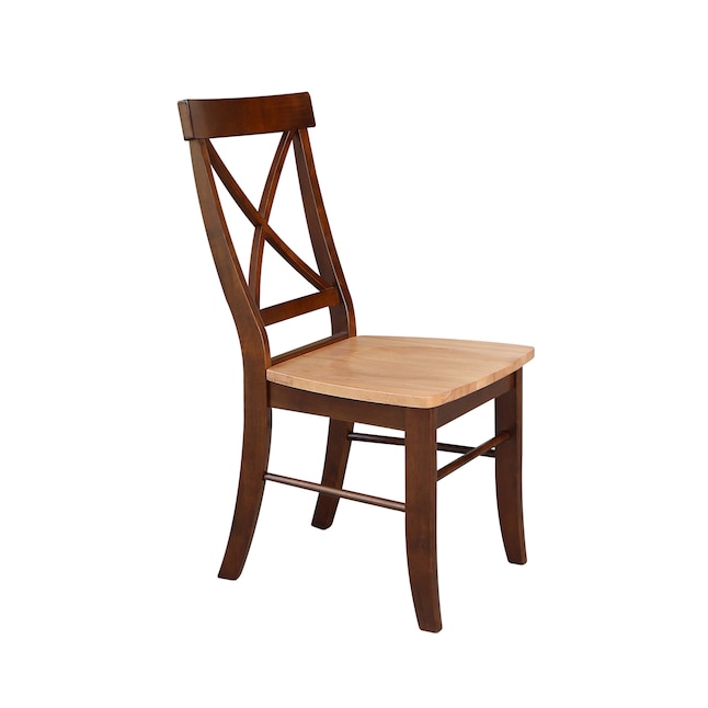International Concepts X-Back Chairs with Solid Wood Seats Set of 2 — alternate view