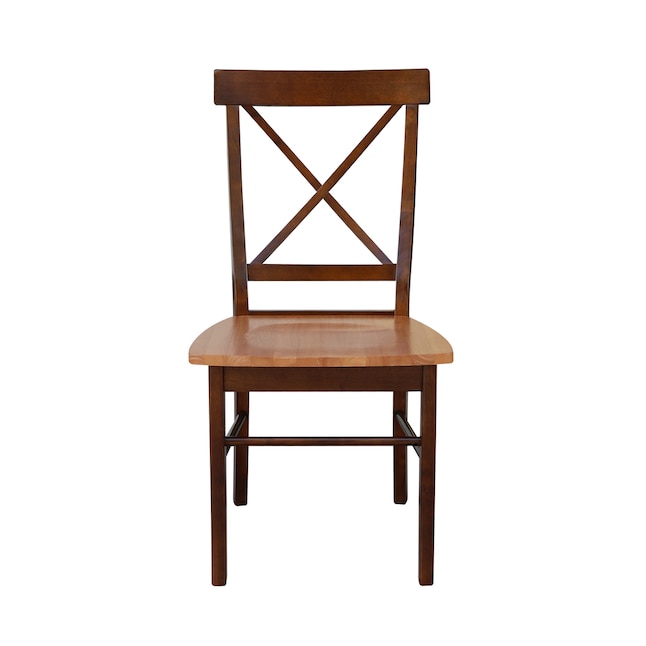 International Concepts X-Back Chairs with Solid Wood Seats Set of 2 — alternate view