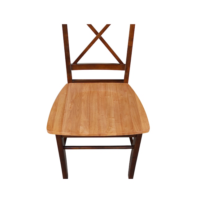 International Concepts X-Back Chairs with Solid Wood Seats Set of 2 — alternate view