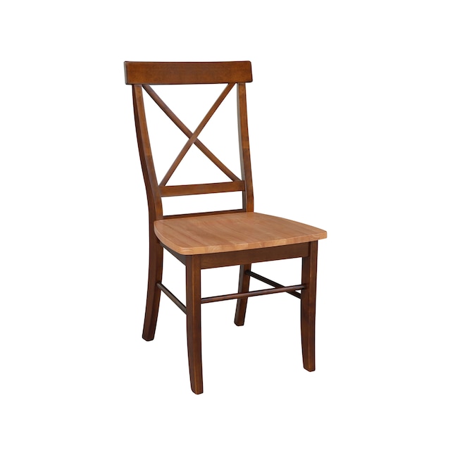 International Concepts X-Back Chairs with Solid Wood Seats Set of 2 — alternate view