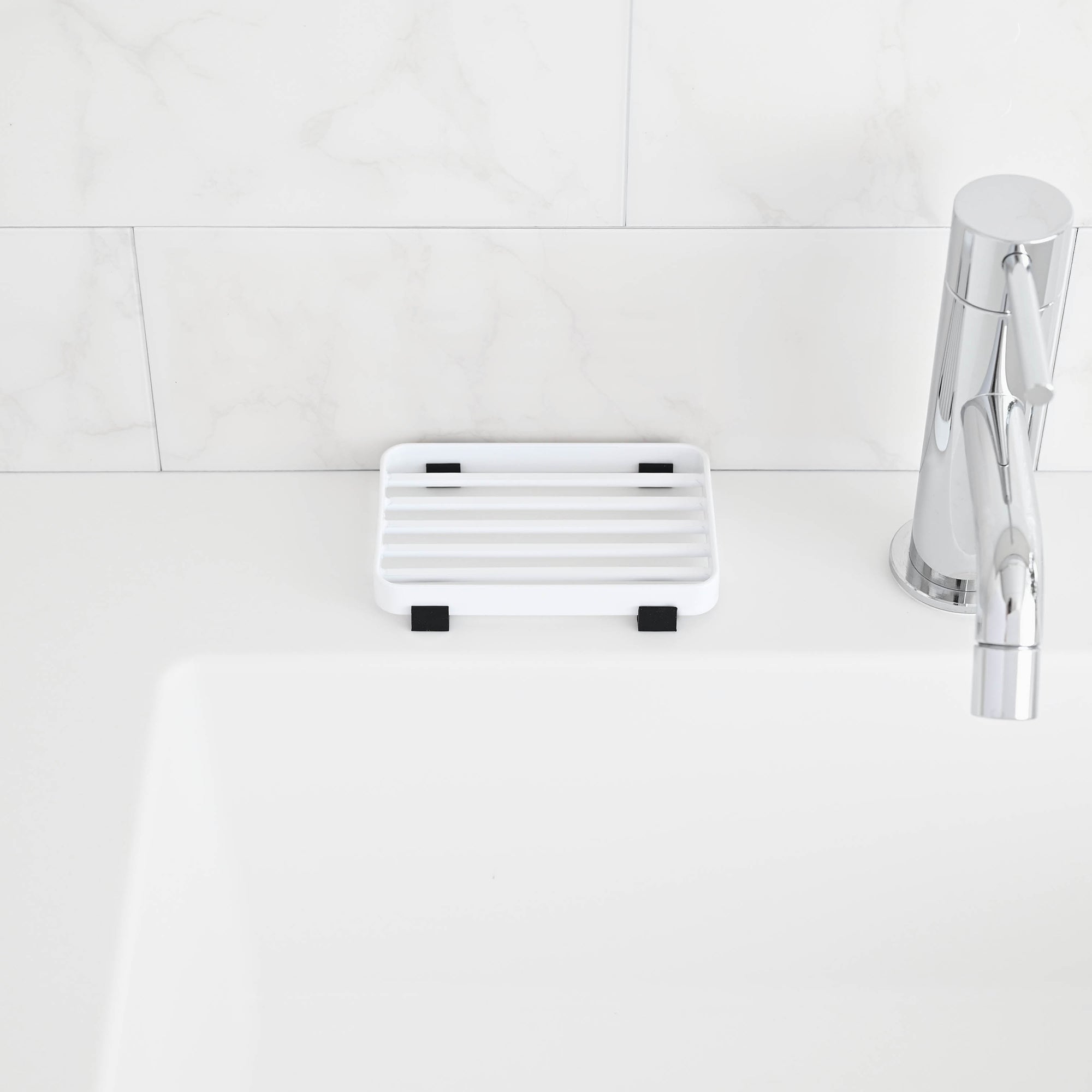 Sageandsill Slotted Soap Tray Steel — alternate view