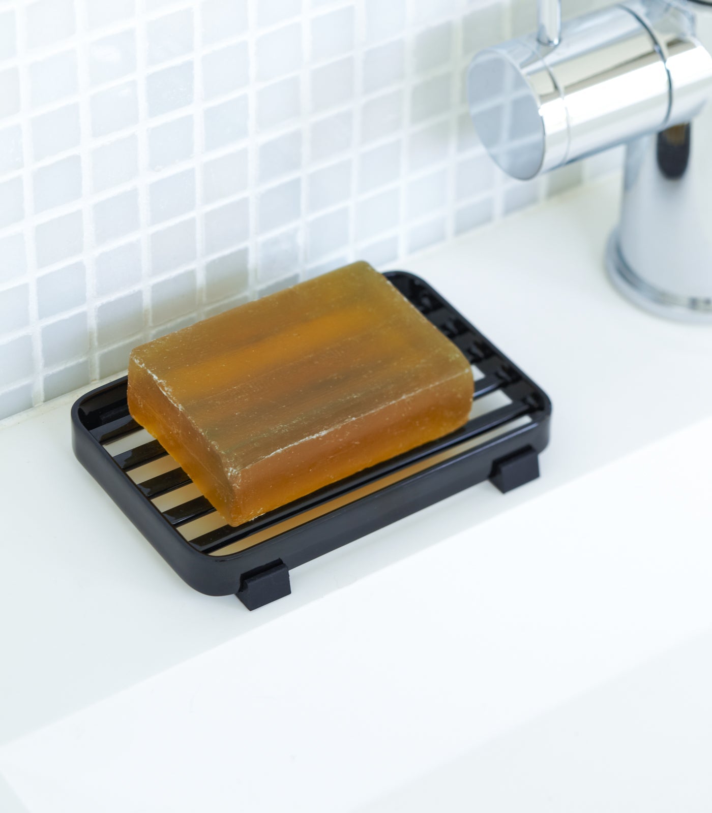 Sageandsill Slotted Soap Tray Steel — alternate view