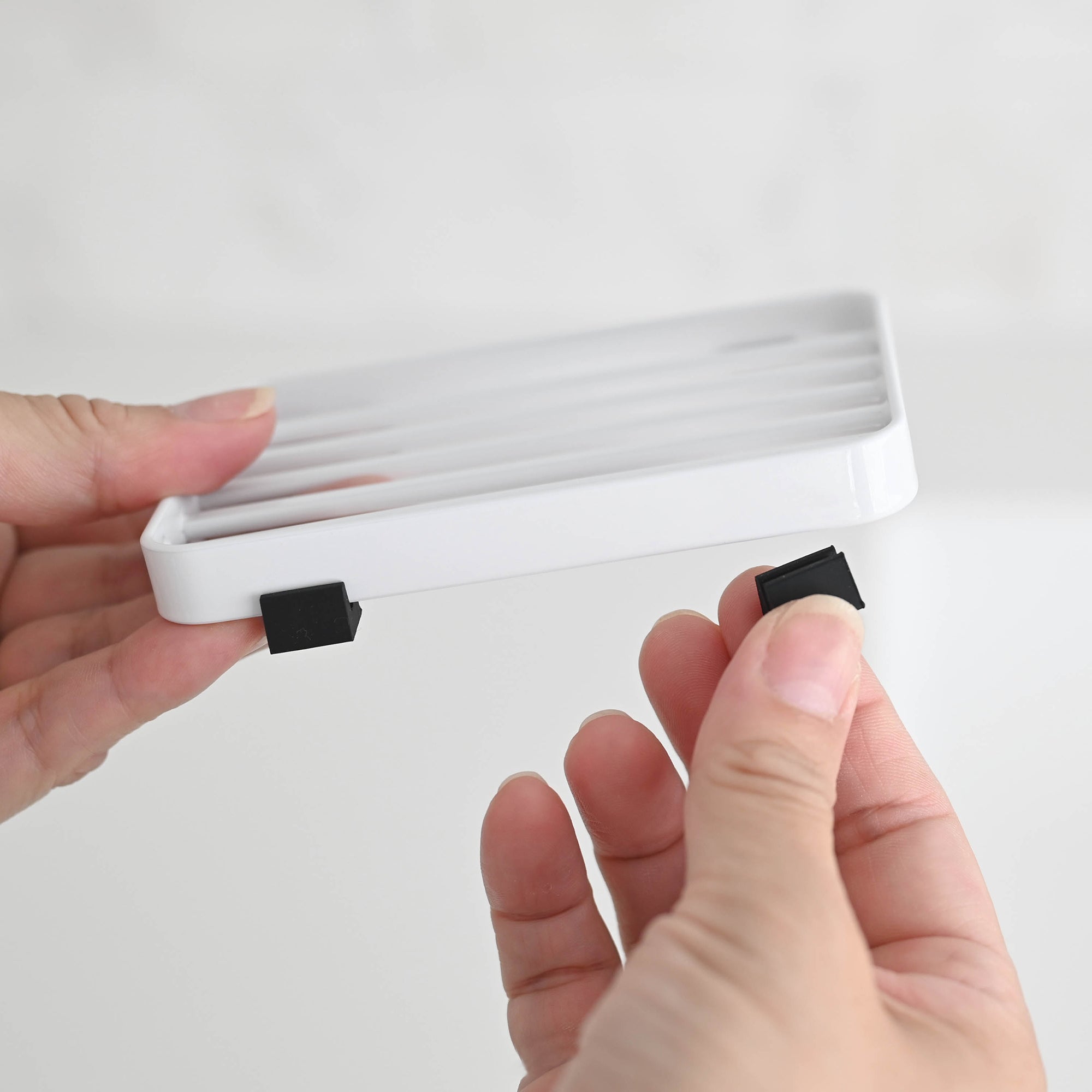 Sageandsill Slotted Soap Tray Steel — alternate view