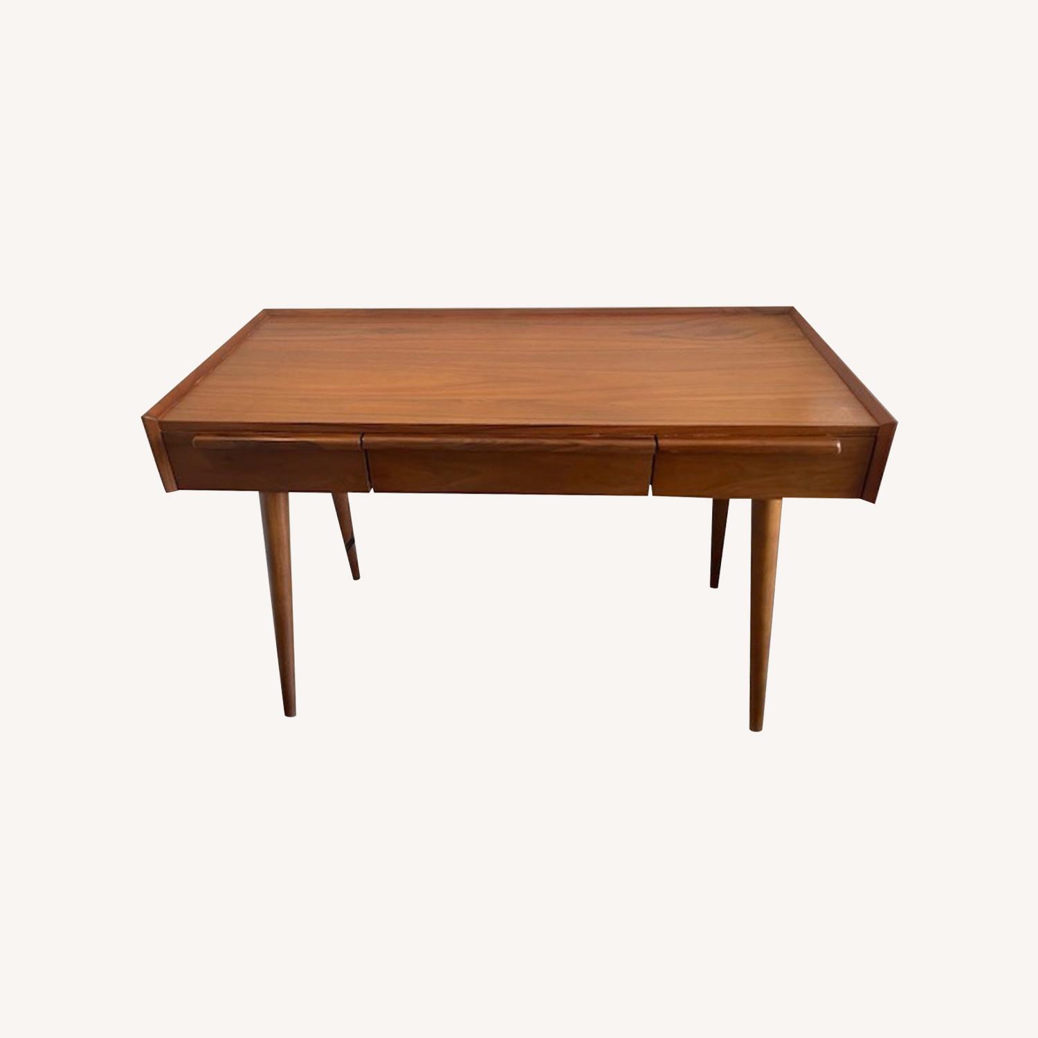 Crate & Barrel Tate 48 Walnut Desk with Outlet