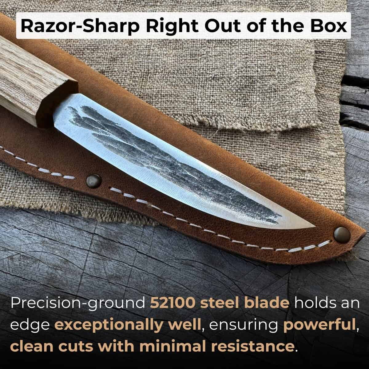 Sharky Hand Forged Yakut Blade Knife — alternate view