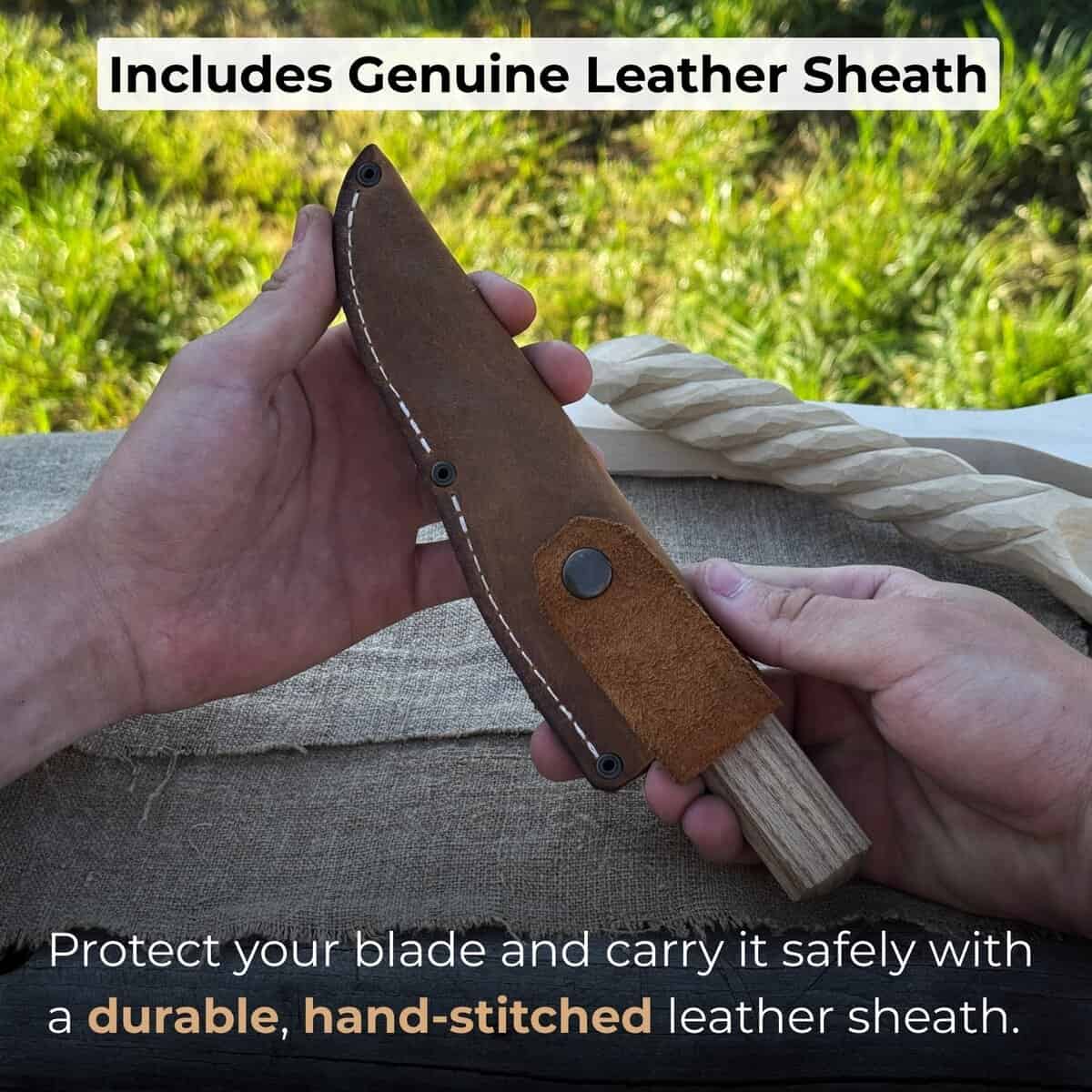 Sharky Hand Forged Yakut Blade Knife — alternate view