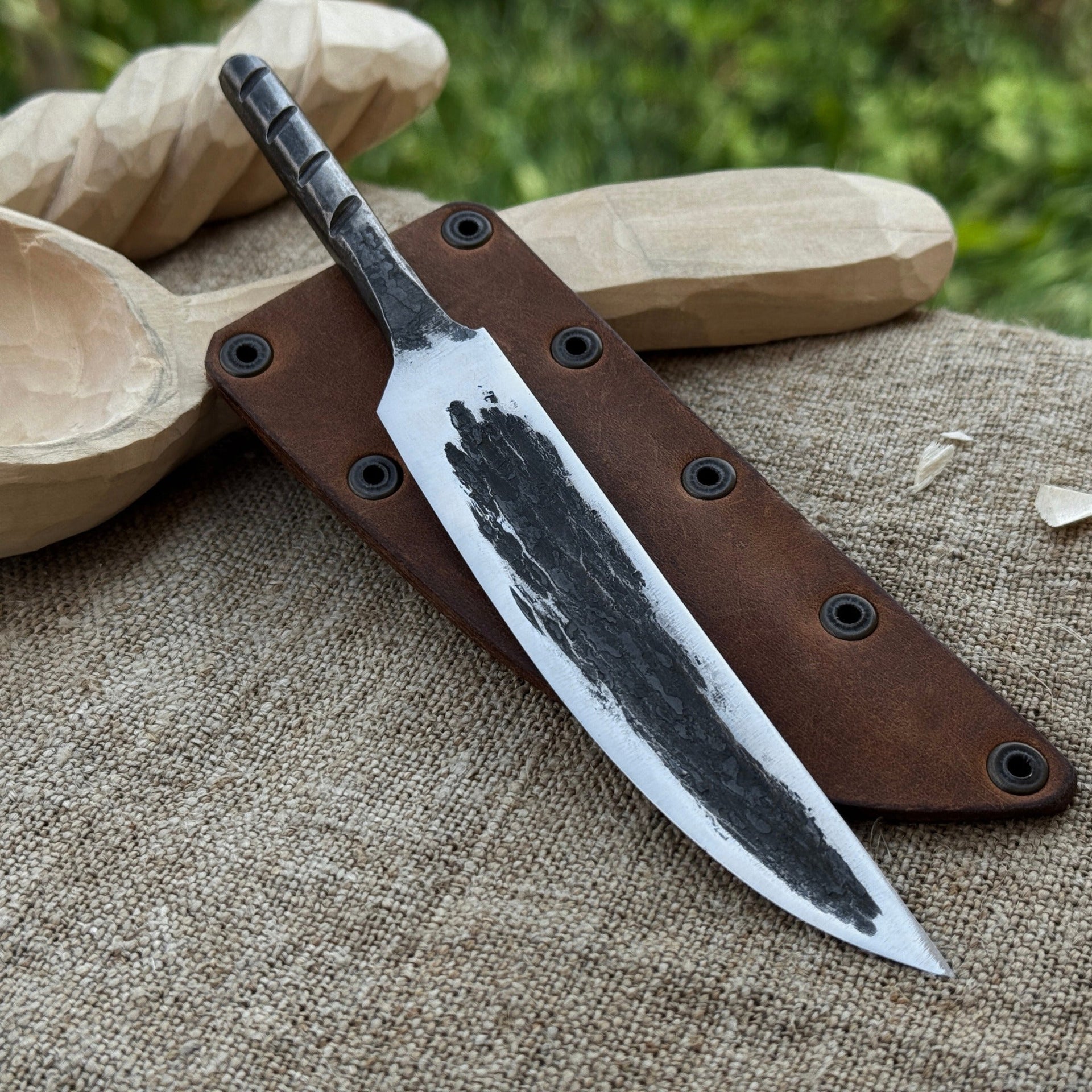 Sharky Hand Forged Yakut Blade Knife — alternate view