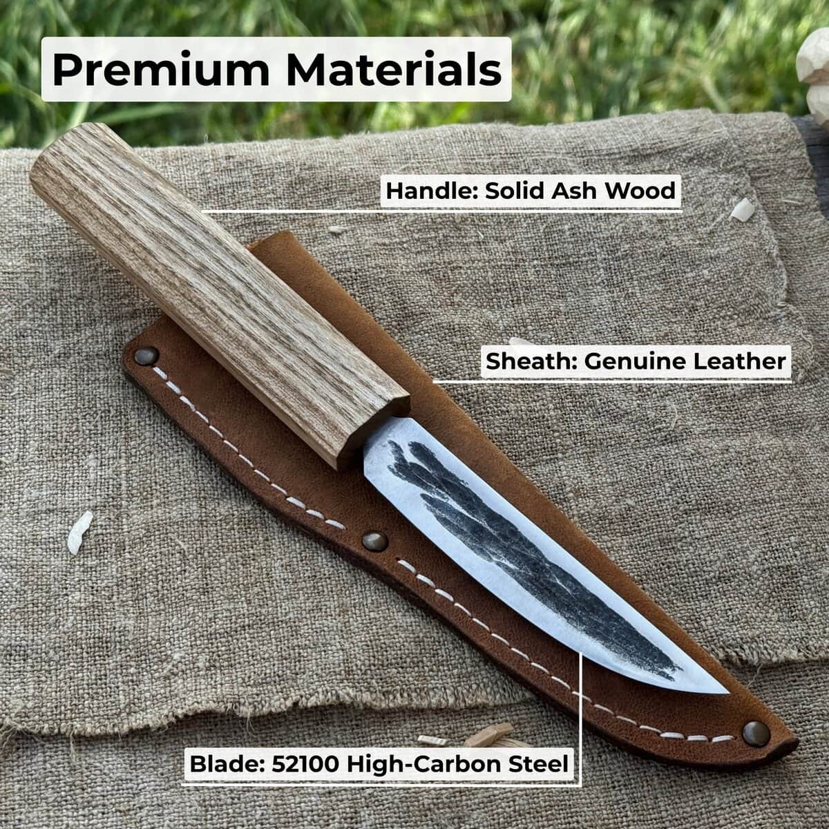 Sharky Hand Forged Yakut Blade Knife — alternate view