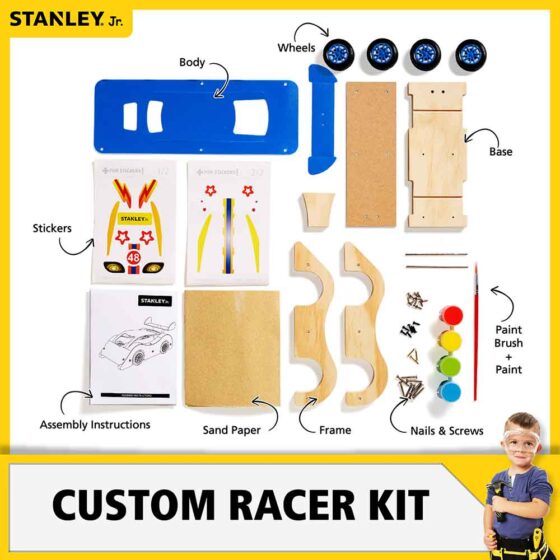 Stanley Jr. Wooden DIY Kit Road Vehicle — alternate view