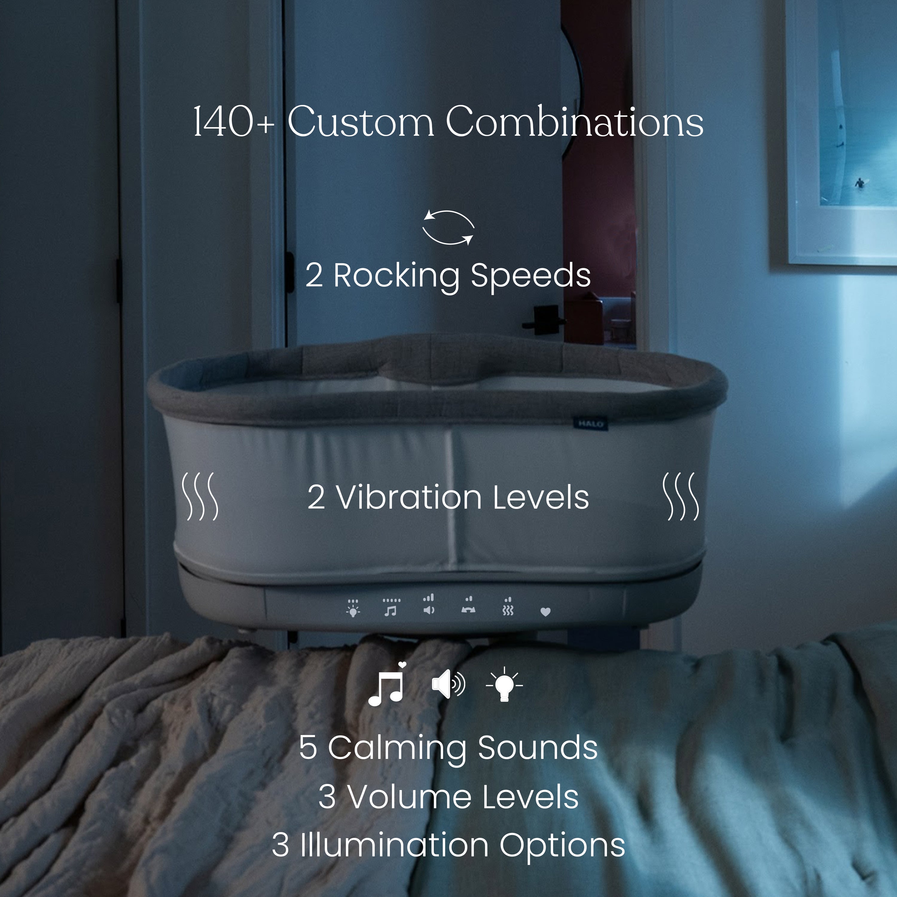 Halo Bassinest Connected Swivel Sleeper 3.0 Smart Bassinet — alternate view