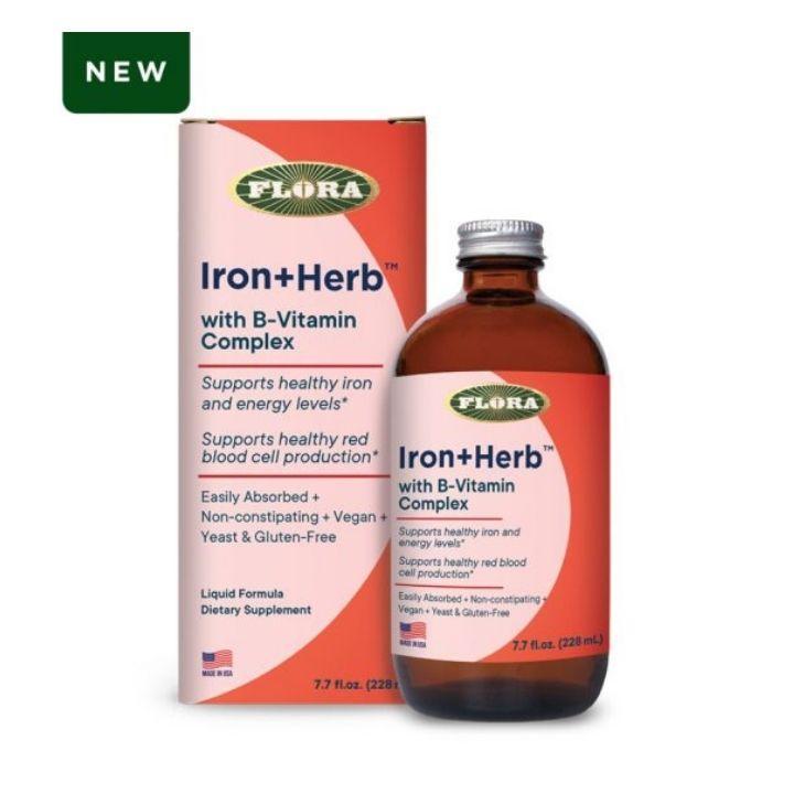 Flora Iron+Herb With B Vitamin Complex 7.7 FL OZ Supplement