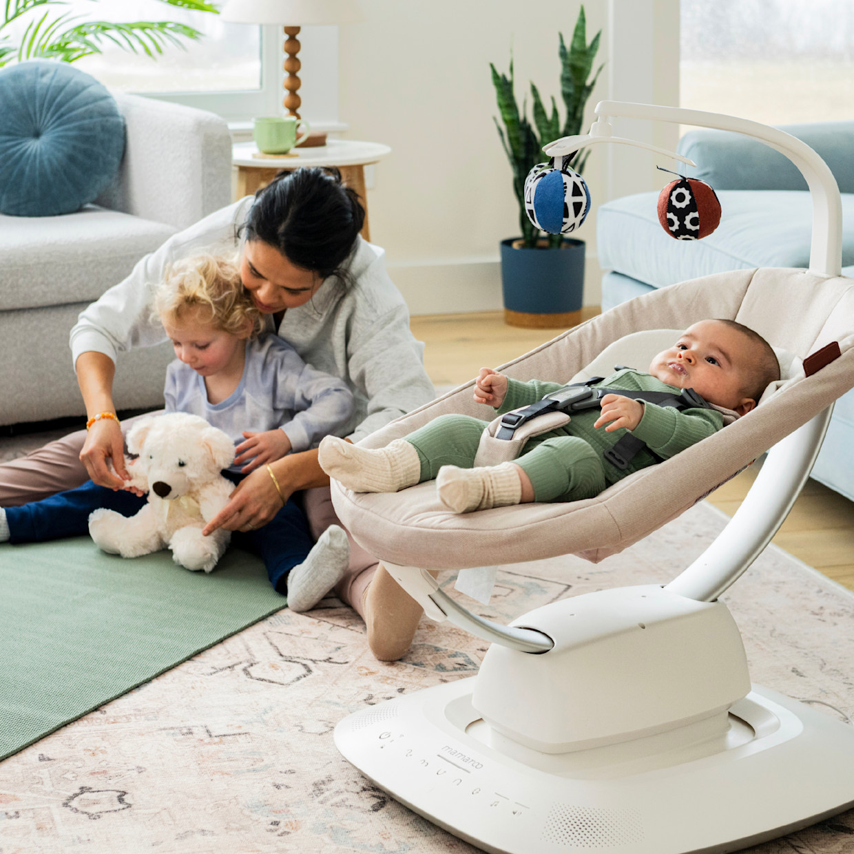 UPPAbaby Mamaroo Charlie Sand Baby Bouncer Chair — alternate view