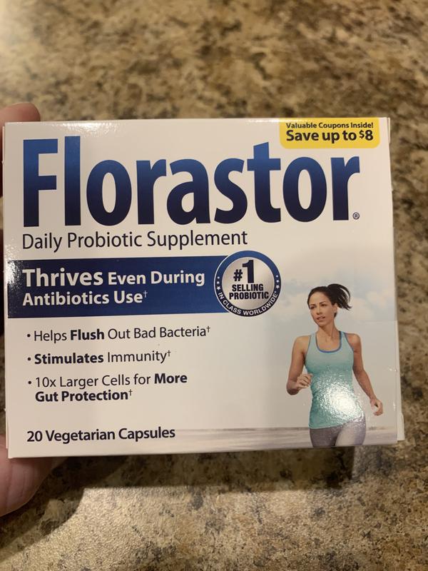 Florastor Daily Probiotic Dual Action 500 MG 50 Capsules — alternate view