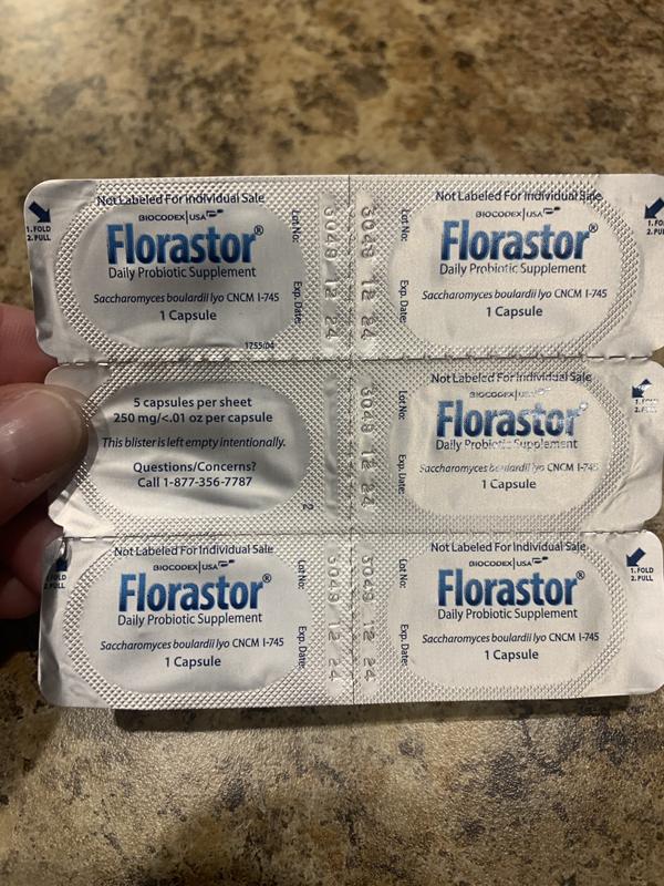 Florastor Daily Probiotic Dual Action 500 MG 50 Capsules — alternate view